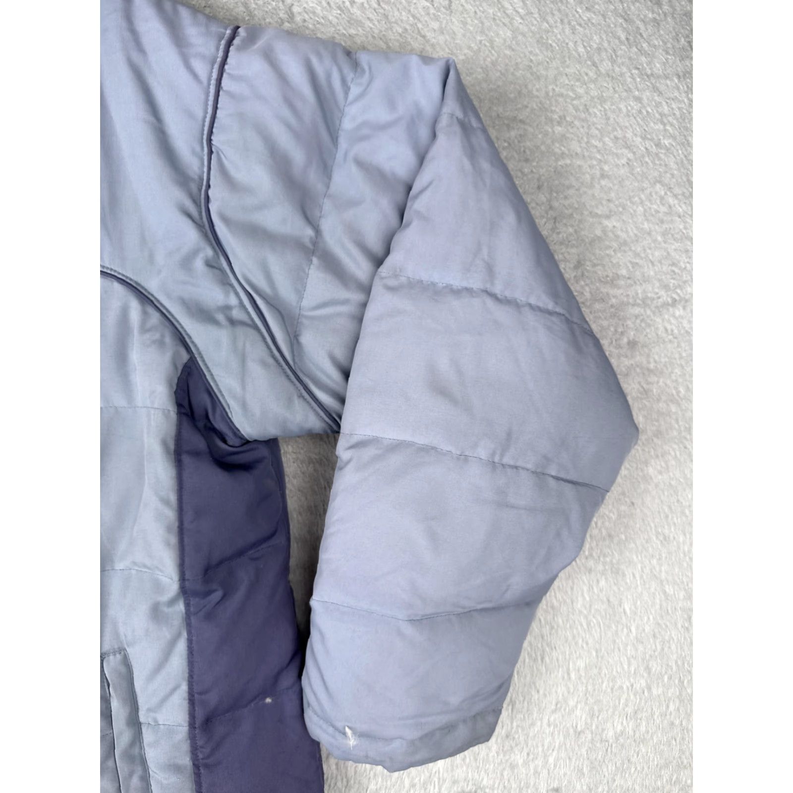 Vintage Columbia Sportswear Jacket Womens Large Gray Puffer Insulated Fleece Lined Mid-Length Zip Pockets Quilted Full Zip Size L / US 10 / IT 46 - 4 Thumbnail