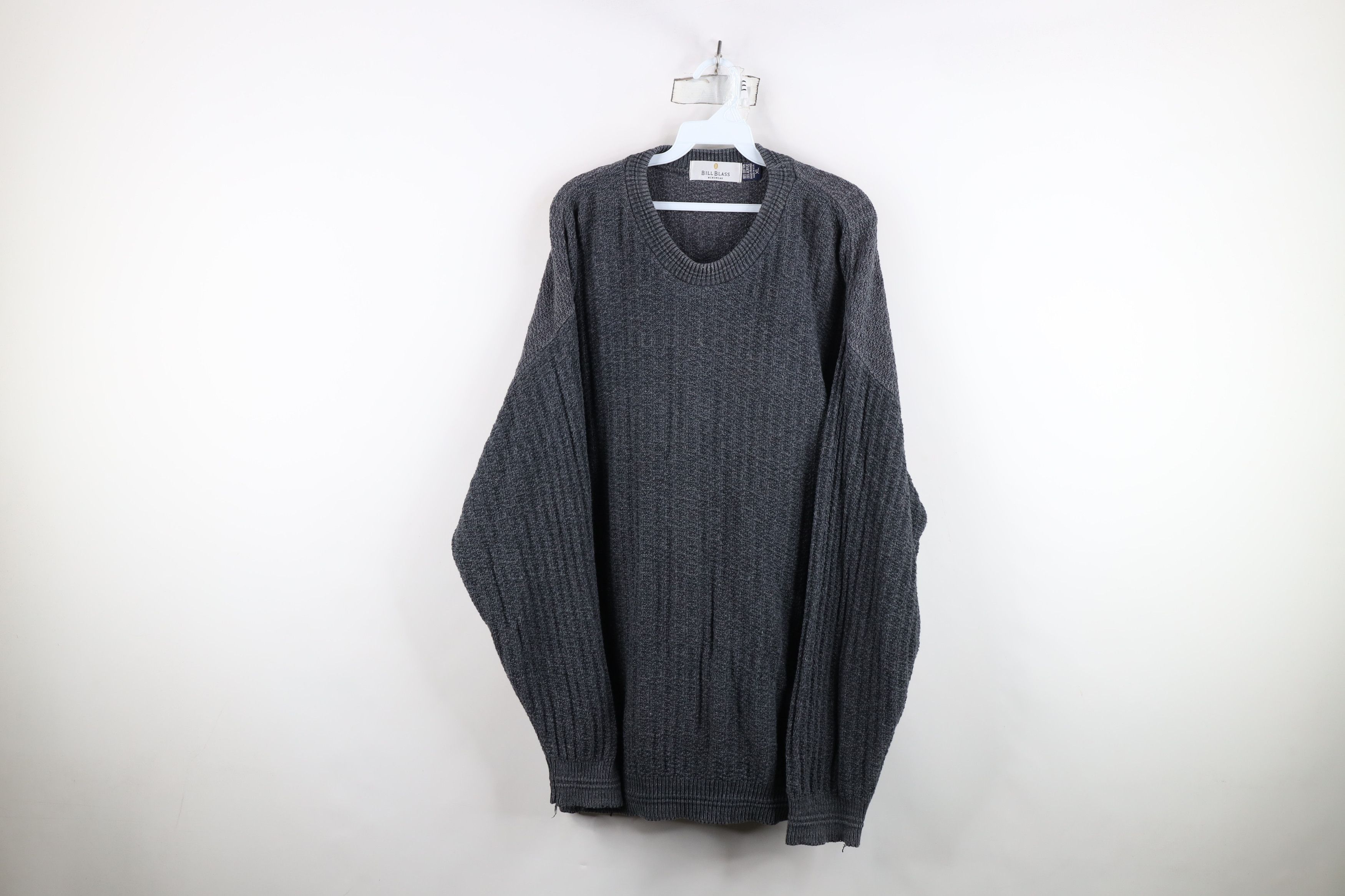 Vintage Vintage 90s Streetwear Hand Framed Knit Crewneck Sweater USA Size US XL / EU 56 / 4 - 1 Thumbnail