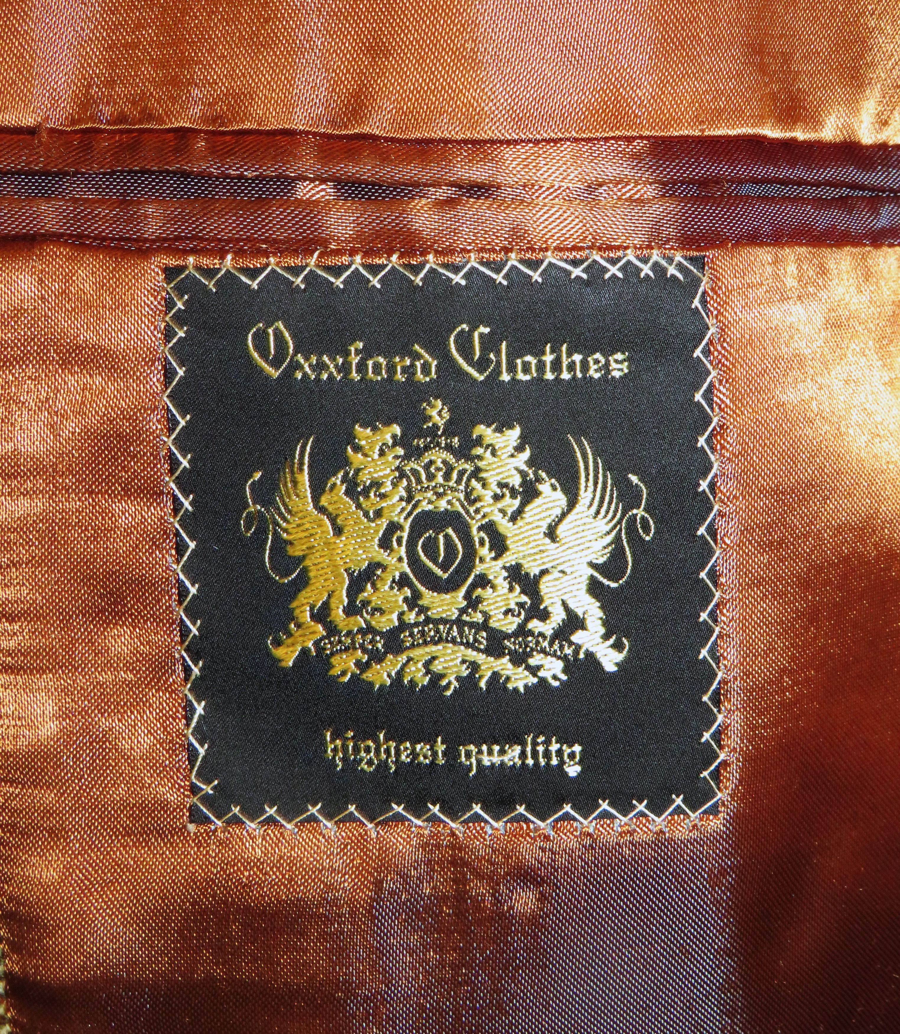 Oxxford Clothes Highest Quality Light Brown HBONE Cashmere Blend Blazer 42L Size 42L - 15 Thumbnail