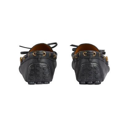Gucci o1s1wg110525 Men's Driver Shoes With Interlocking G in Black Size US 6 / EU 39 - 4 Thumbnail