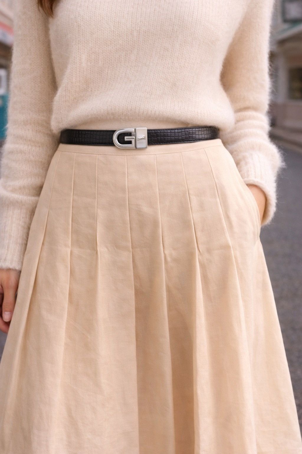 Givenchy Vintage GIVENCHY Gentleman Belt Black Embossed Leather Size ONE SIZE - 1 Thumbnail