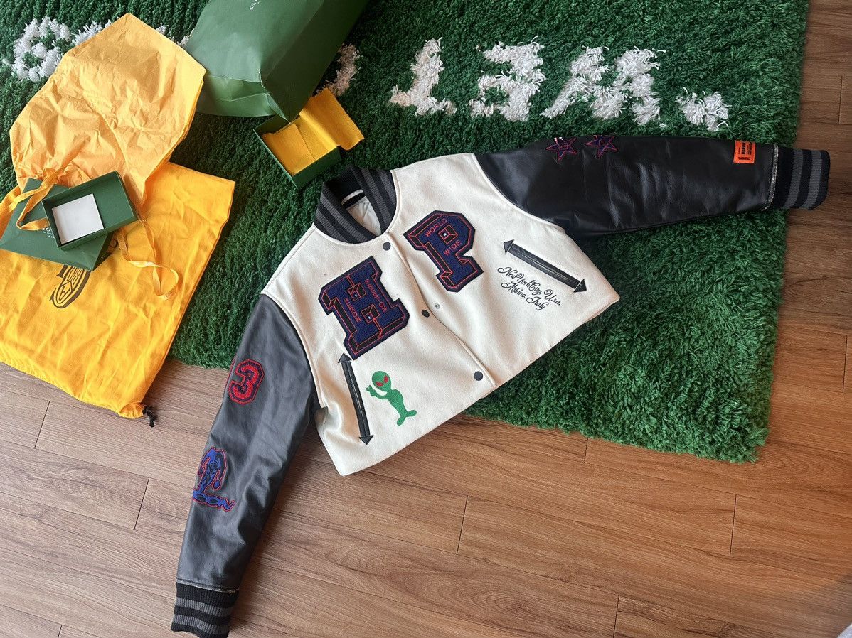 Heron Preston SOLD OUT Heron Preston Patched Crop Leather Varsity Jacket Size M / US 6-8 / IT 42-44 - 7 Thumbnail