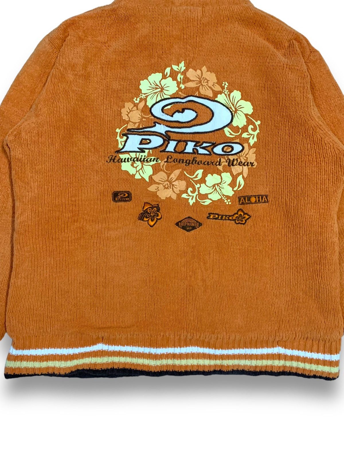 Japanese Brand Vintage Piko Hawaiian Technical Knitted Fleece Lined Jacket Size US M / EU 48-50 / 2 - 15 Thumbnail