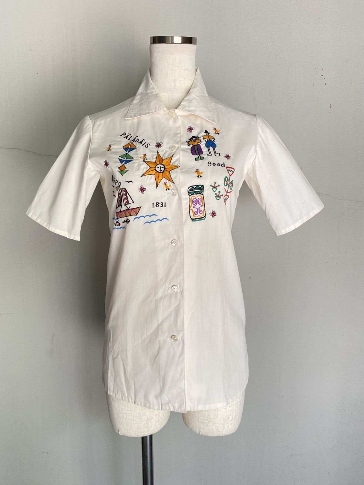 Japanese Brand × Vintage Embroidered Shirt Size S / US 4 / IT 40 - 8 Thumbnail