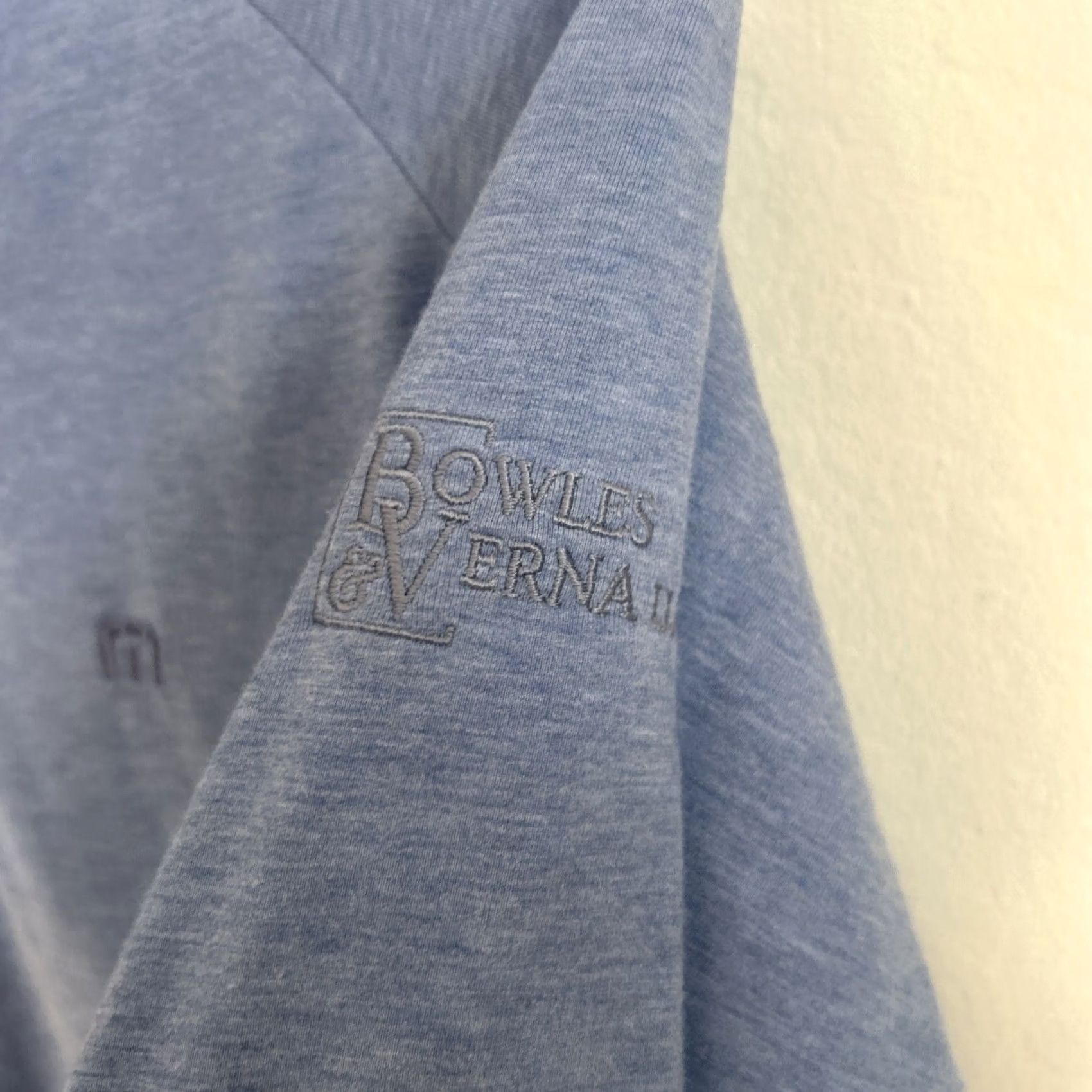 TravisMathew TRAVIS MATHEW Performance 1/4 Zip Light Blue Pullover Sleeve Logo Men's Sweater L Size US M / EU 48-50 / 2 - 2 Thumbnail