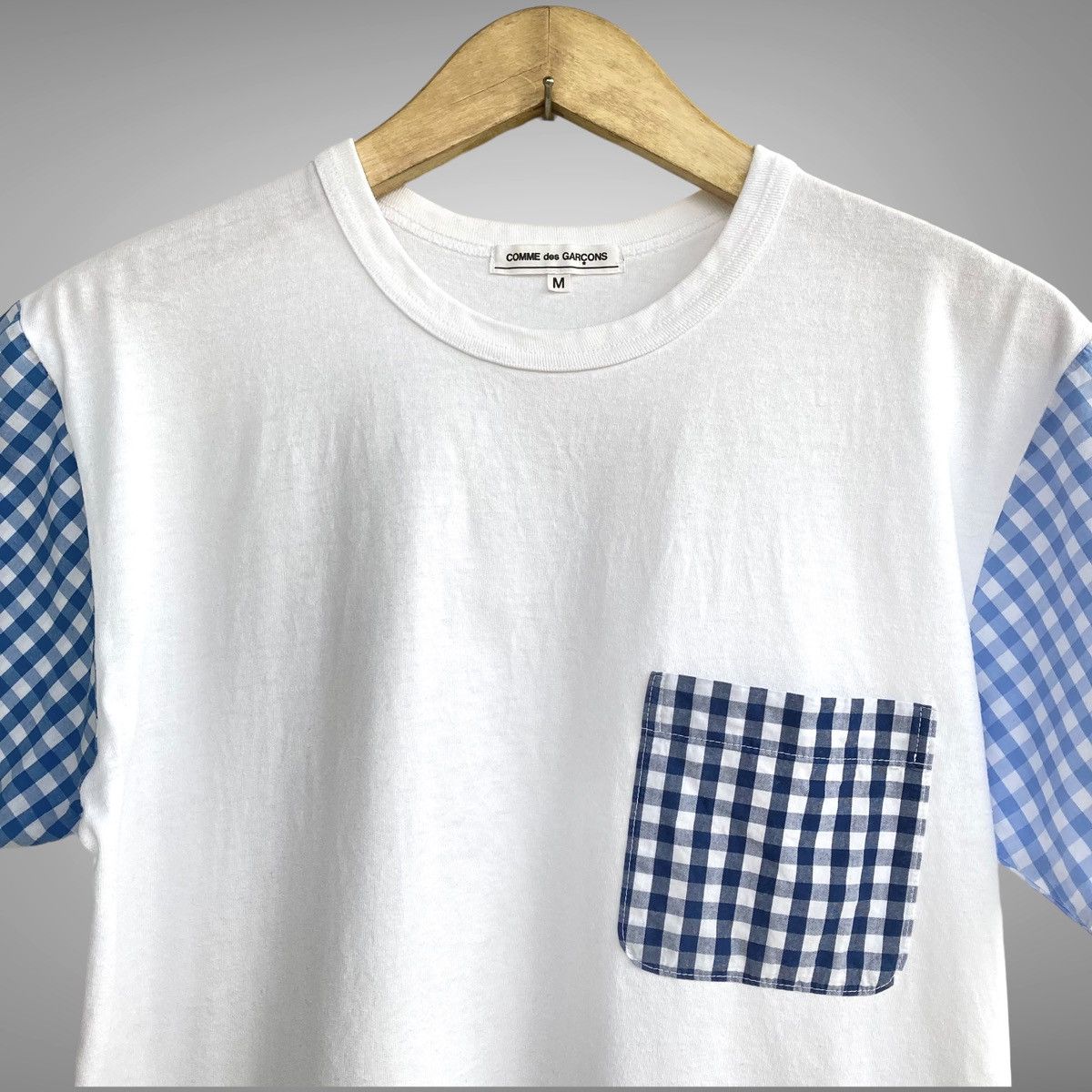 Comme des Garcons × Comme des Garcons SHIRT 📢SENDOFFERS📢Comme Des Garcons Gingham Plaid Pocket Tee Size US M / EU 48-50 / 2 - 4 Thumbnail