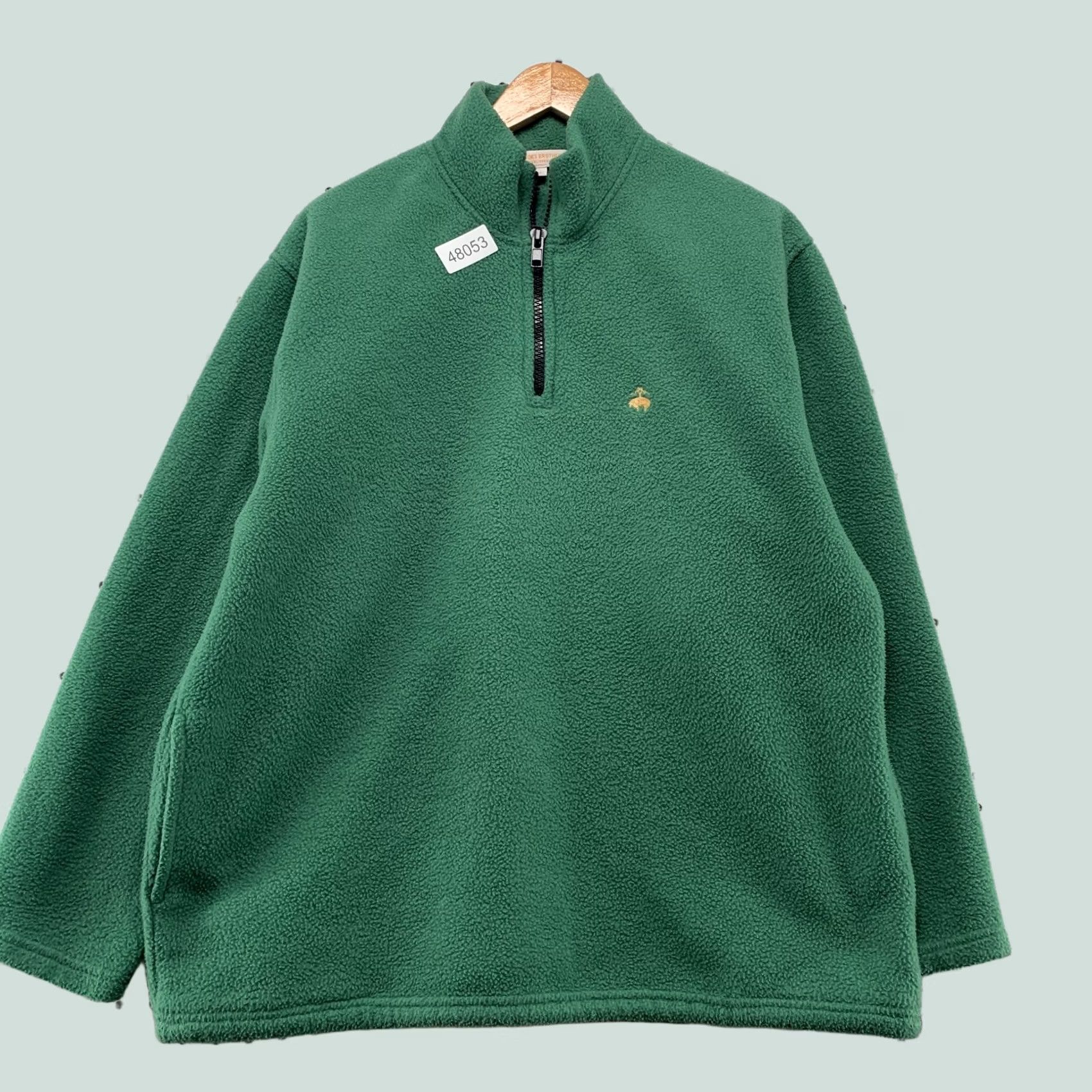 Brooks Brothers Brooks Brothers Sweater Mens M Green 1/4 Zip Fleece Pullover USA 80s 90s Vintage Style Pullover Mens Green 1/4 Zip Fleece Sweater Size US M / EU 48-50 / 2 - 1 Thumbnail
