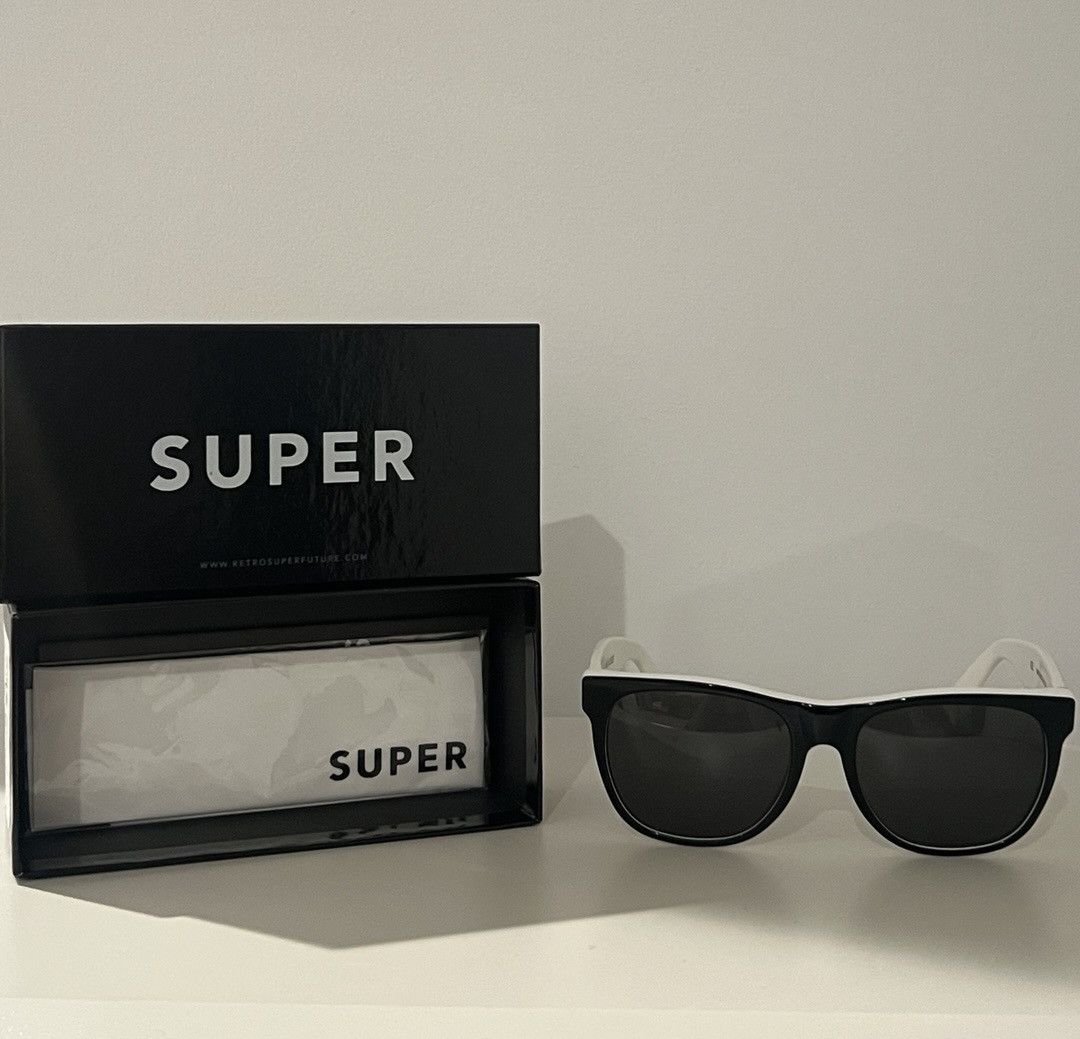 Retrosuperfuture Retrosuperfuture Black, White, Gold Sunglasses Size ONE SIZE - 1 Thumbnail