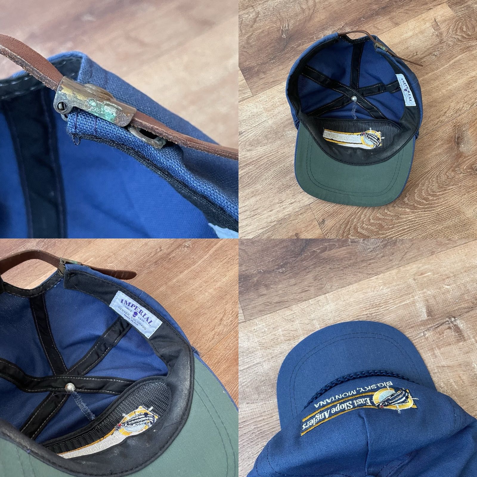 Imperial VINTAGE Imperial USA Adjustable Trucker Hat Blue One Size Mens USA Swift Big Sky Montana Size ONE SIZE - 10 Thumbnail