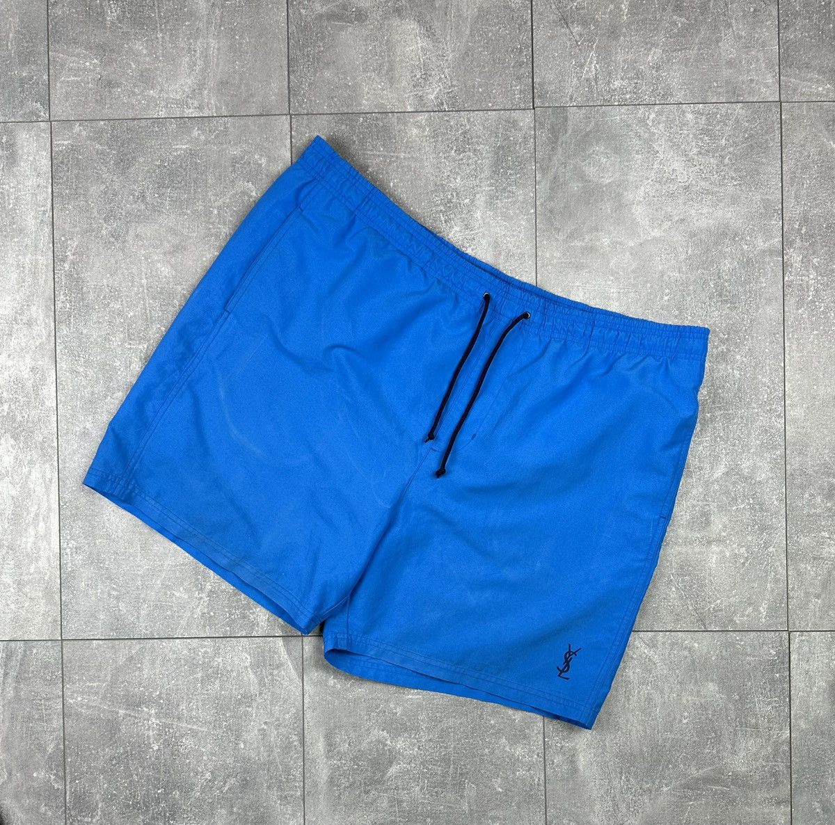Yves Saint Laurent Yves Saint Lauren Luxury Blue Swimwear Shorts Small Logo Size US 38 / EU 54 - 2 Thumbnail