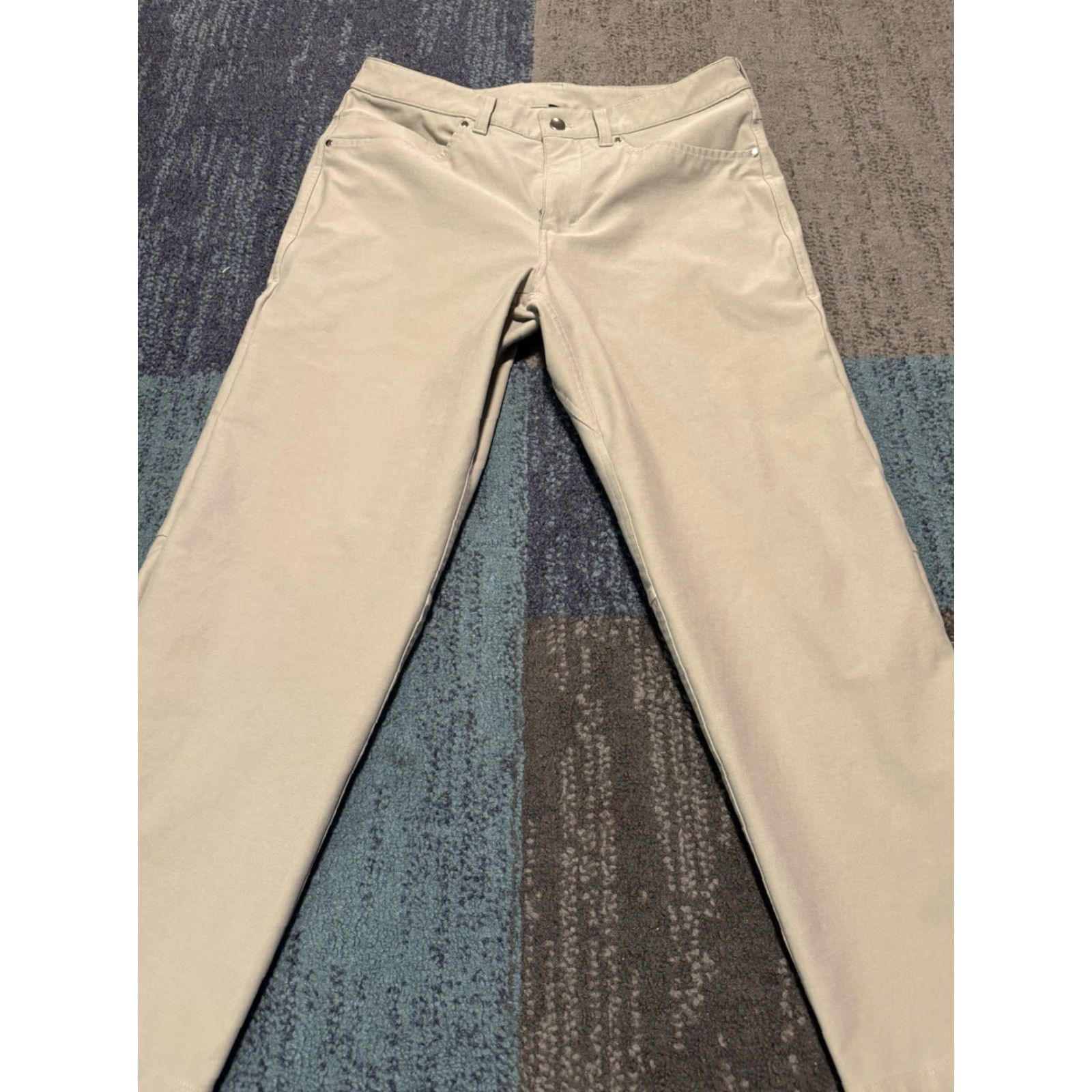 Lululemon Lululemon ABC Relaxed-Fit Pant Men 33 Beige Casual Stretch Khakis Pace Breaker Walking Size US 33 - 2 Thumbnail