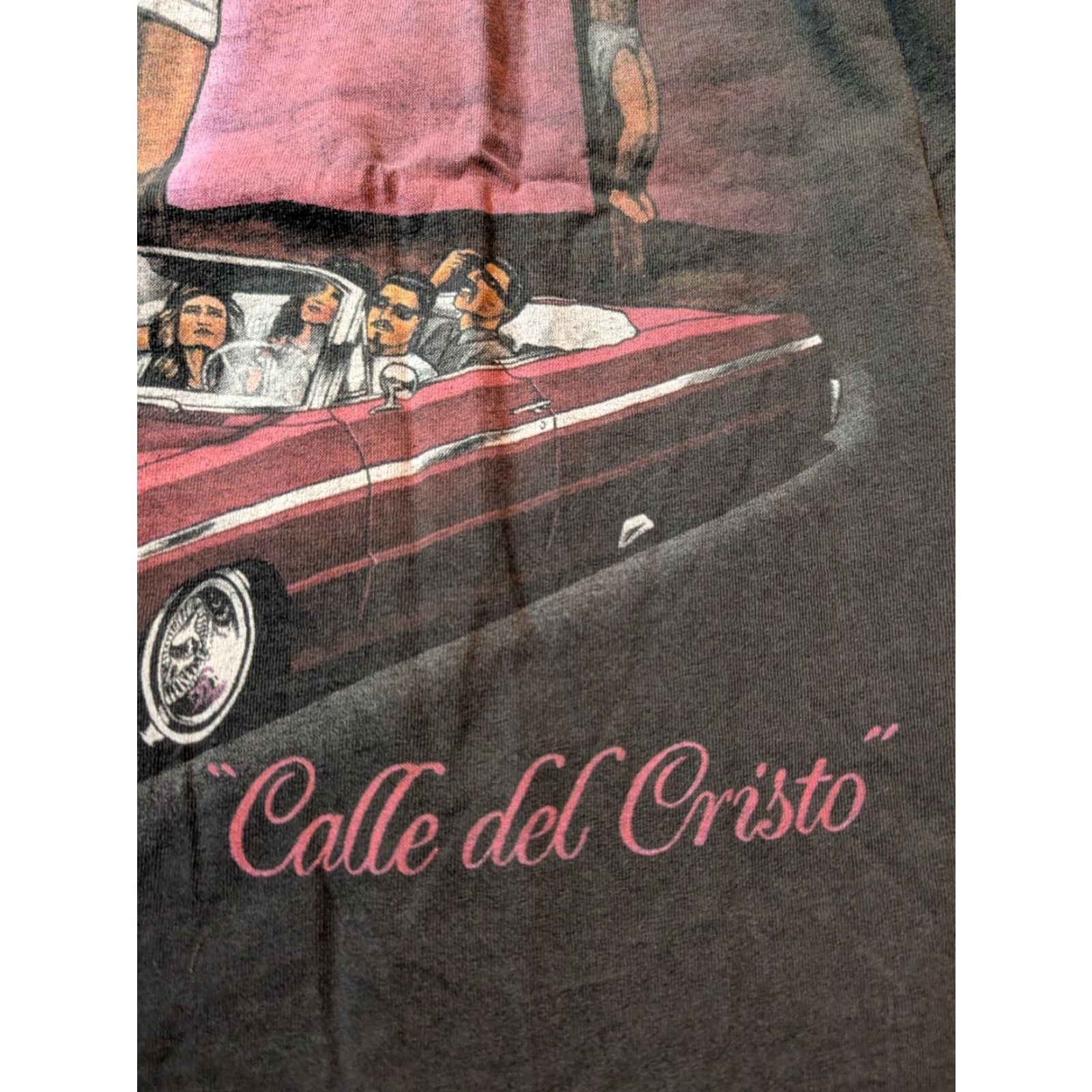 Vintage VINTAGE David Gonzales Art Kid Frost La Raza Shirt Cholo XL Men Black 90s Logo Graphic Print Chicano Pachuco Lowrider Size US XL / EU 56 / 4 - 4 Thumbnail