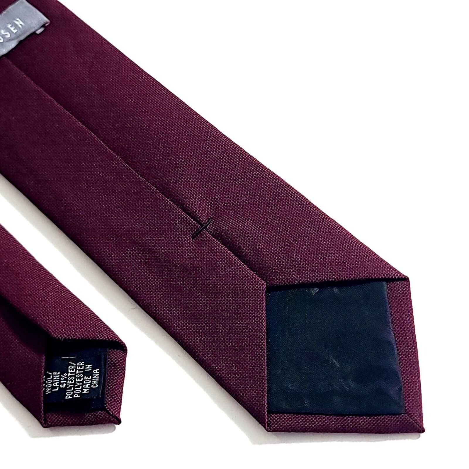 Van Heusen Van Heusen Purple Wool Polyester Skinny Tie Size ONE SIZE - 5 Thumbnail