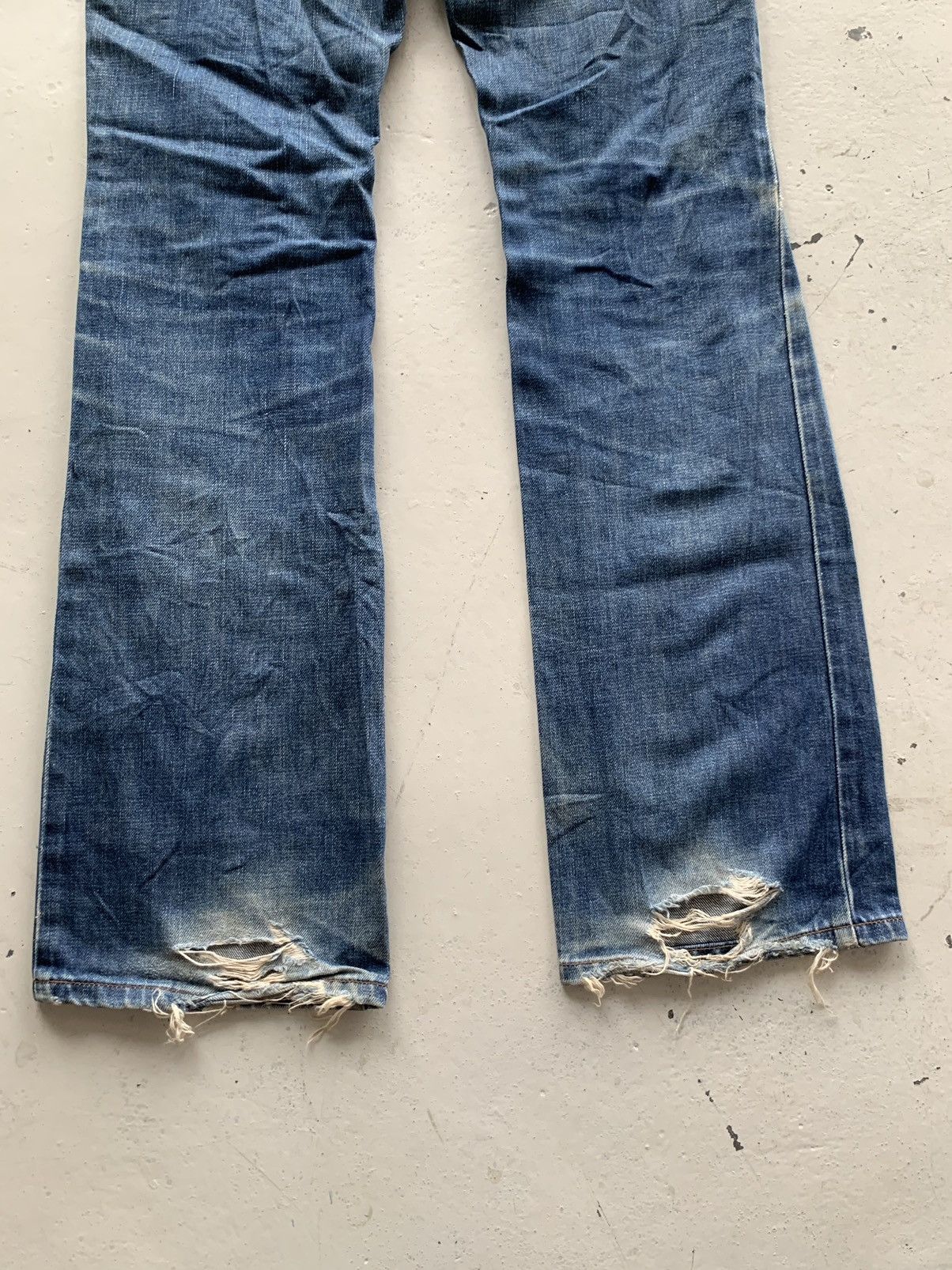 If Six Was Nine × Levi's × Tornado Mart Vintage Levi’s Ripped Boot Cut Denim Size US 30 / EU 46 - 10 Thumbnail