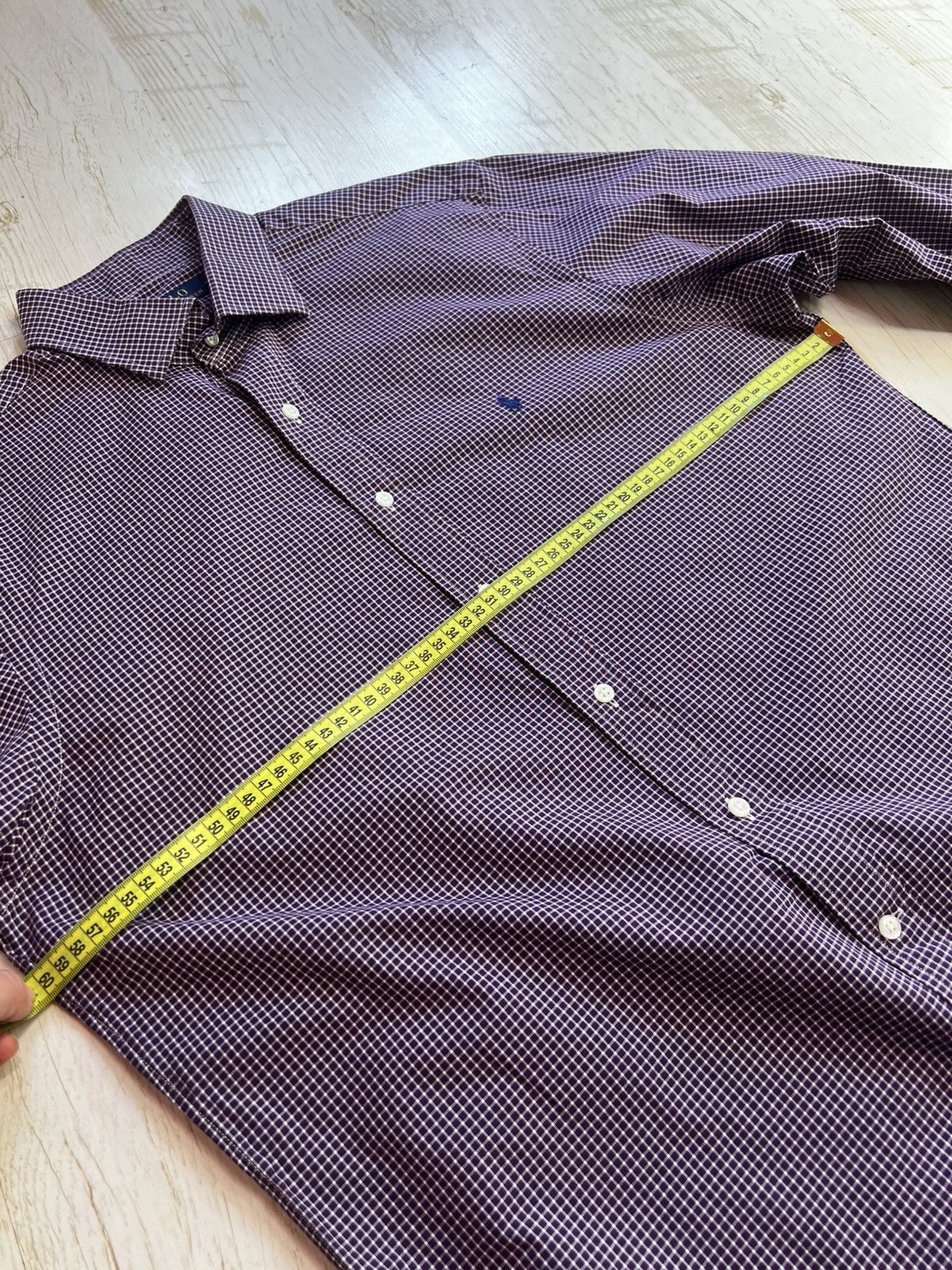 Polo Ralph Lauren Polo Ralph Lauren Purple Check Poplin Shirt 17 43 XL Cotton Size US XL / EU 56 / 4 - 11 Thumbnail
