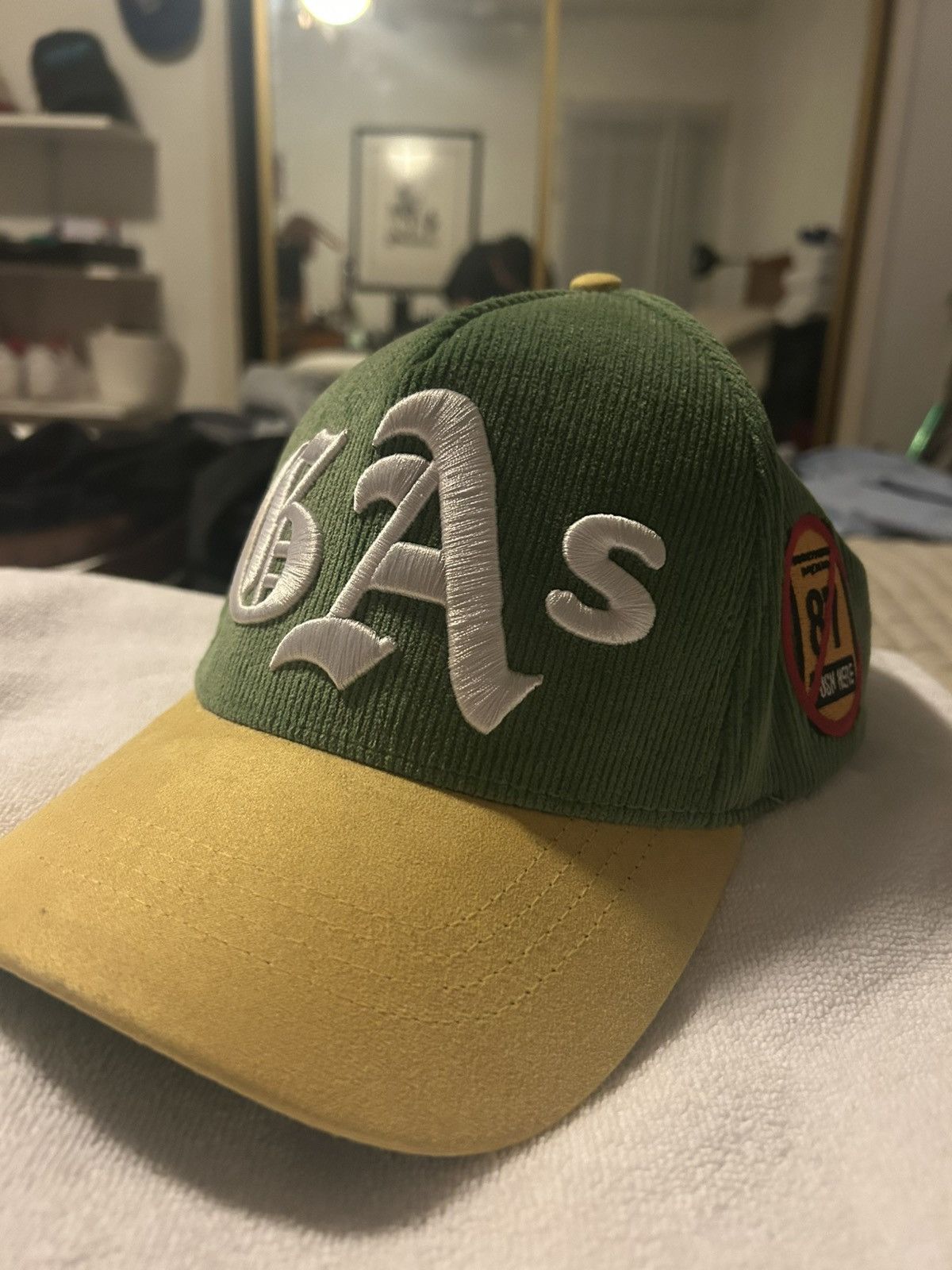 GAS Corduroy Oakland A’s Hat (GAS NYC) Size ONE SIZE - 2 Thumbnail