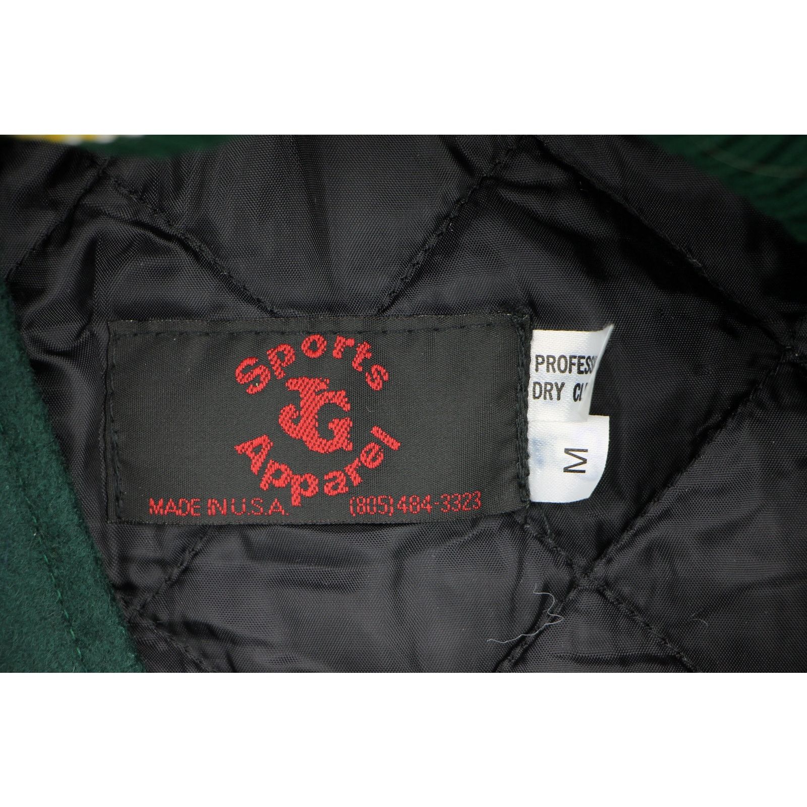 Other Letterman Varsity Wool Green USA Made School Bomber Jacket Size US M / EU 48-50 / 2 - 6 Thumbnail