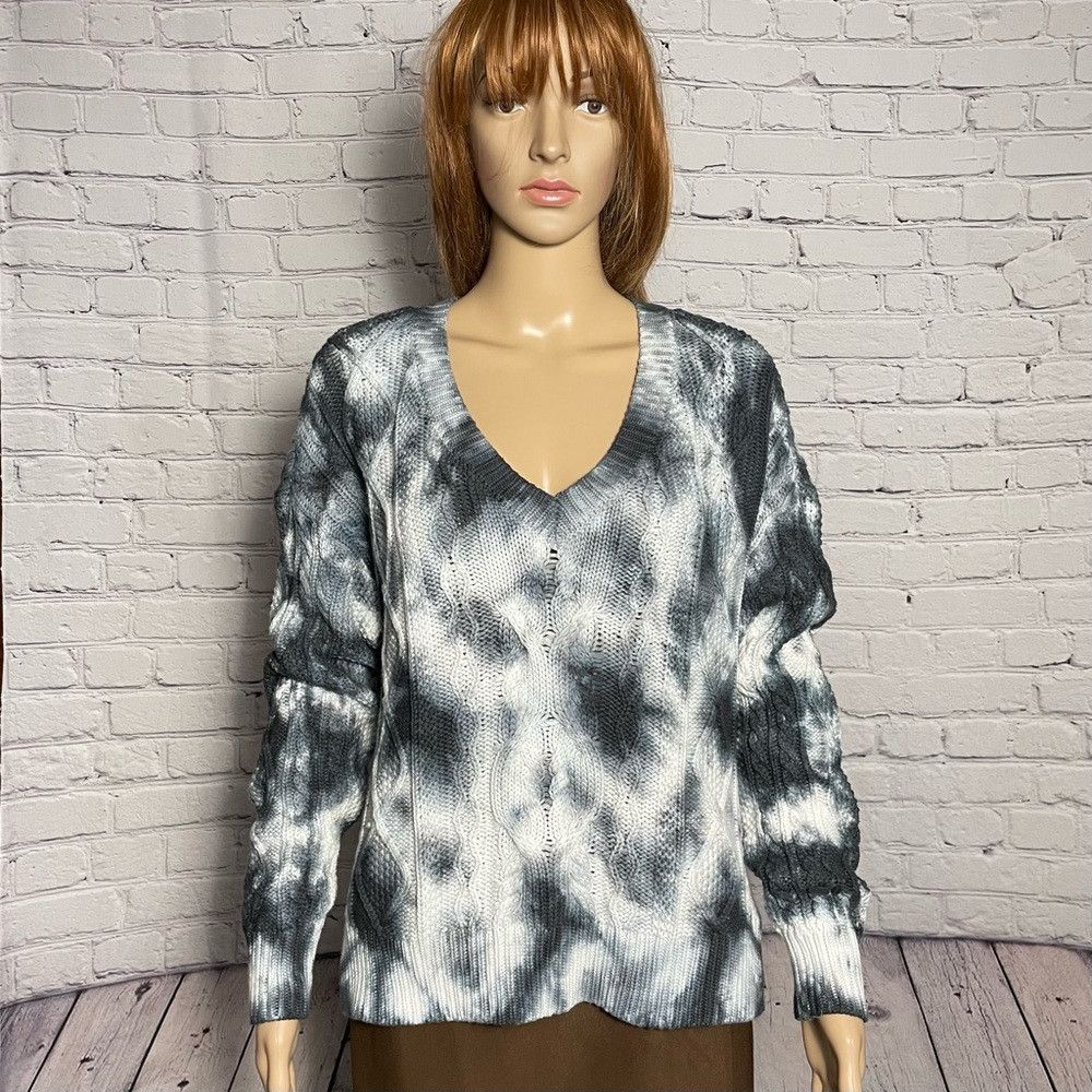 Anthropologie New Anthropologie Pilcro Joni Cable Knit Tie Dye Cotton Swe Size S / US 4 / IT 40 - 2 Thumbnail