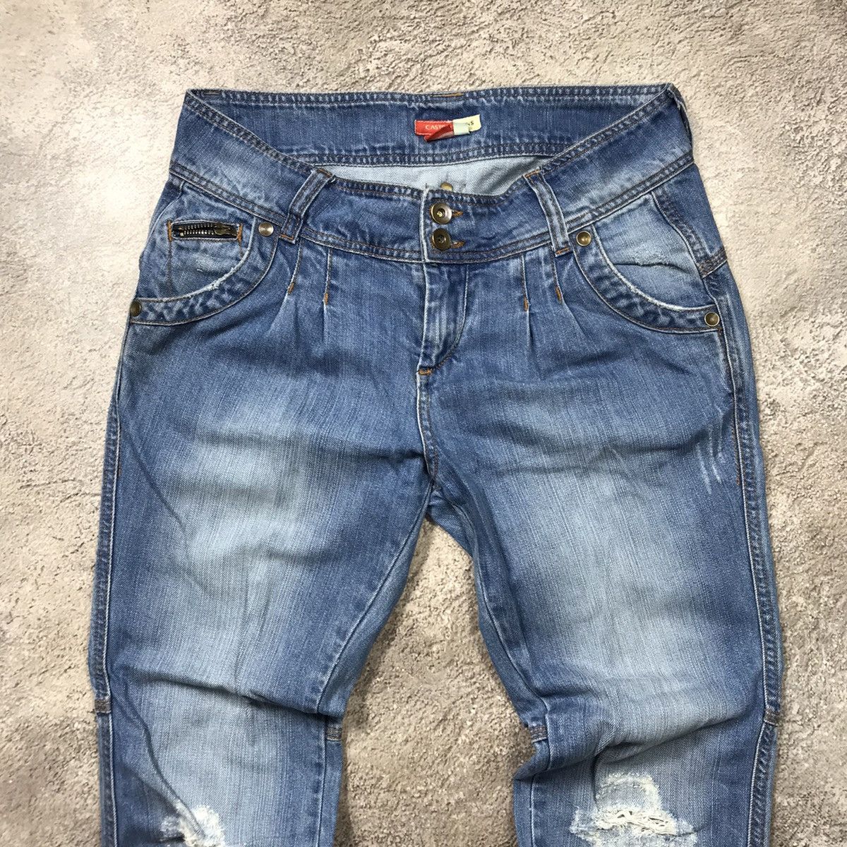 Vintage Vintage Y2K Distressed Baggy Jeans Grunge Skate Thrashed 30 Size 30" / US 8 / IT 44 - 2 Thumbnail