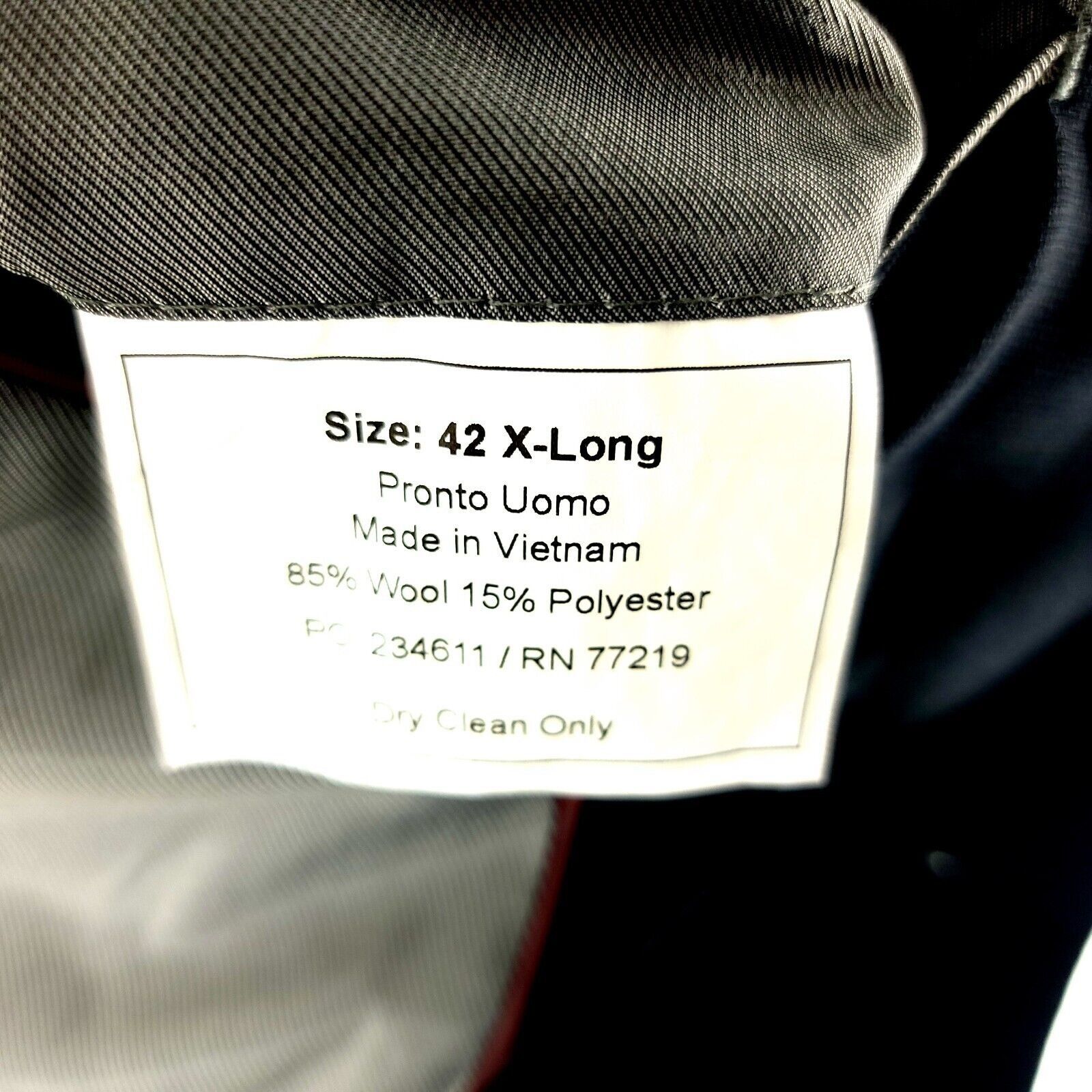 Pronto Uomo Pronto Uomo Wool Polyester 2 Button Blazer 38S Blue Tagged 4 Size 38S - 8 Thumbnail