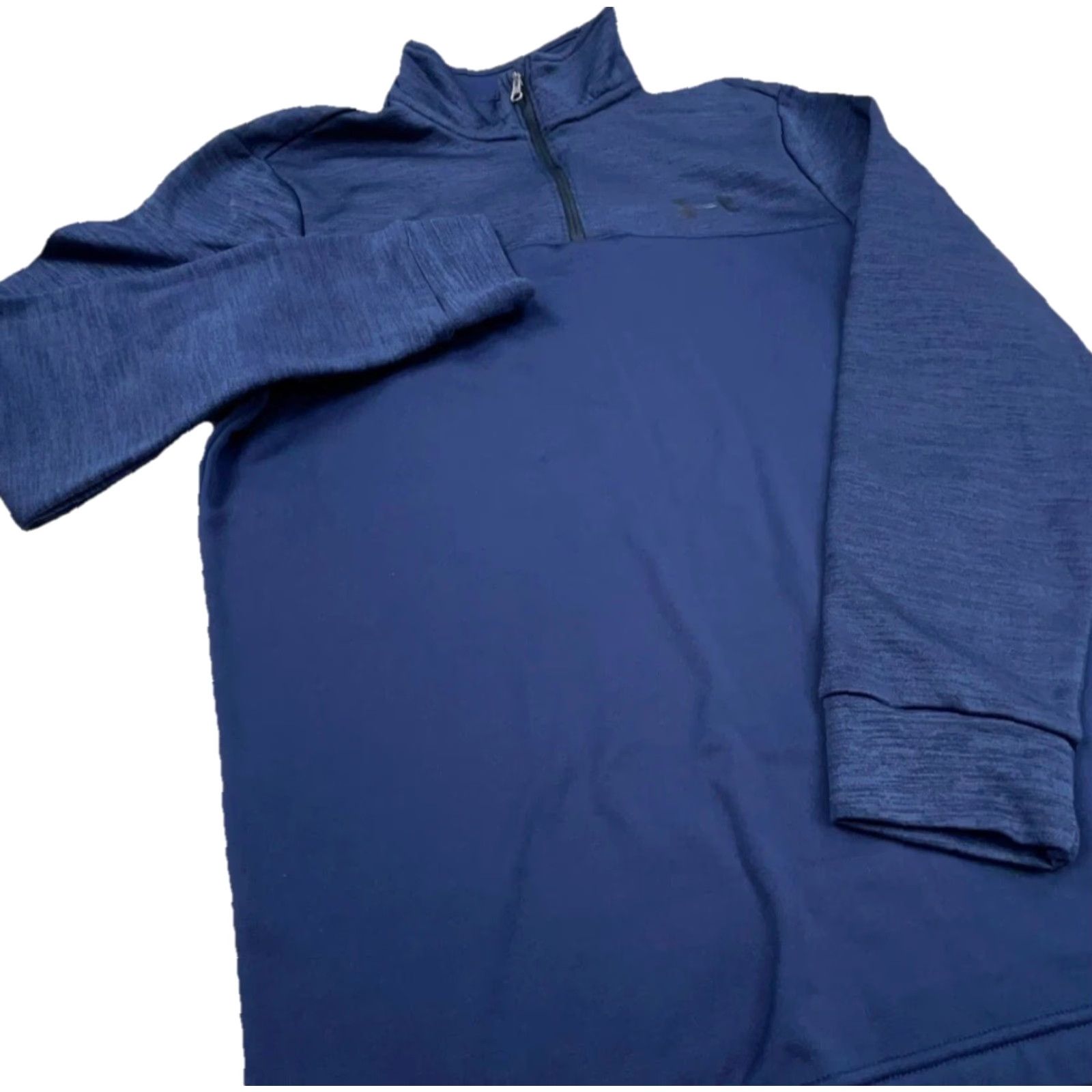 Under Armour Under Armour Sweatshirt Men Small Blue Pullover 1/4 Zip Mock Neck Regular Fit Sports Navy A3 Size US S / EU 44-46 / 1 - 3 Thumbnail