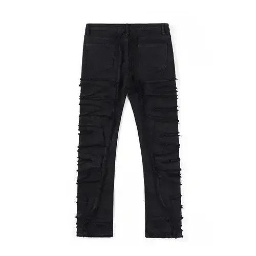 Jean Black Color Hip Hop Loose Denim Trousers Vibe Style Size US 32 / EU 48 - 3 Thumbnail