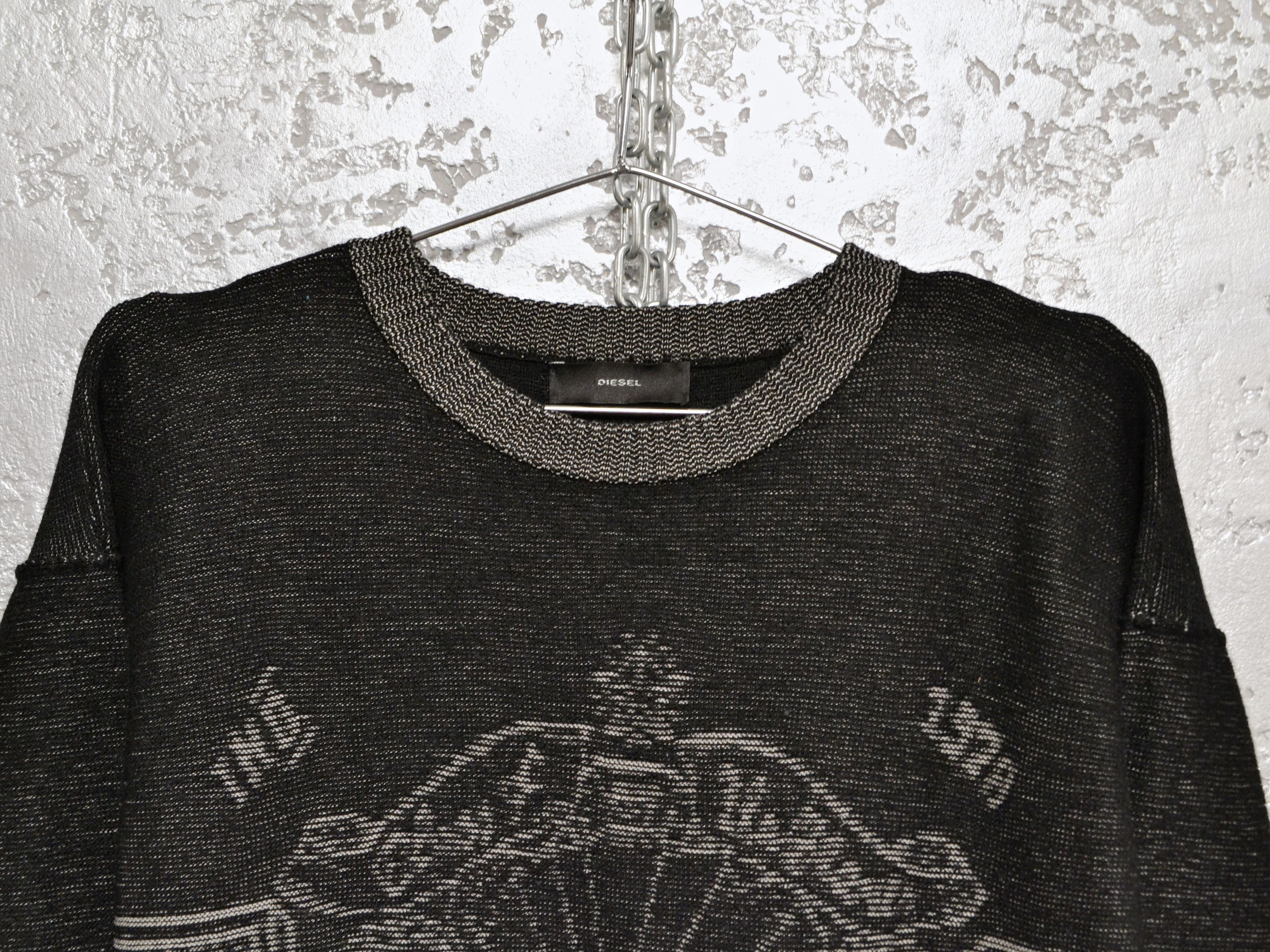 Diesel Diesel Women’s Black Wool Pattern Knit Sweater Size S / US 4 / IT 40 - 5 Thumbnail