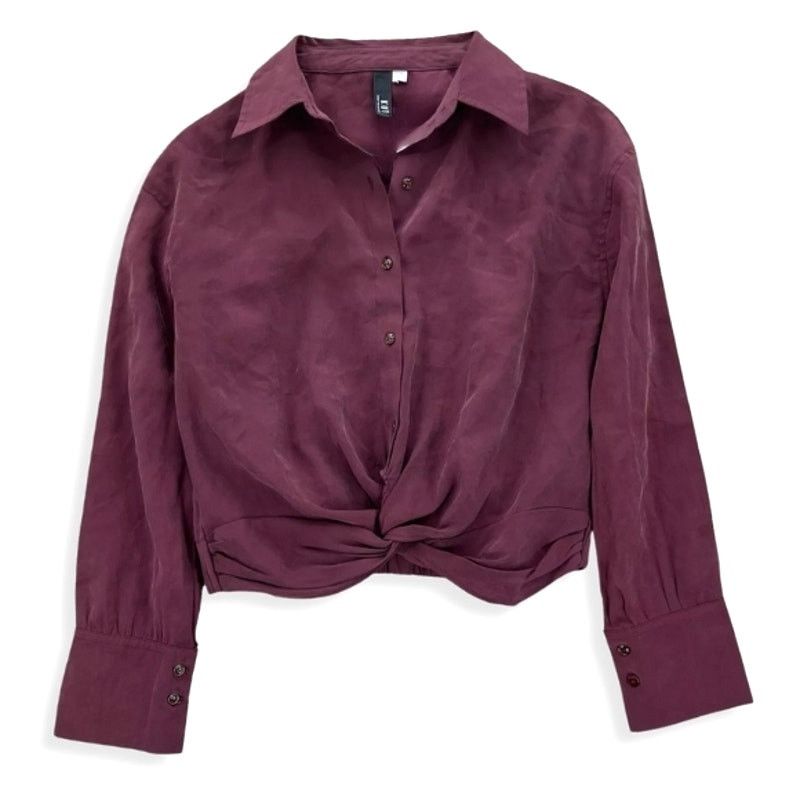 Other Kut From The Kloth Button Up Twist Front Purple Small NWOT Size S / US 4 / IT 40 - 2 Thumbnail