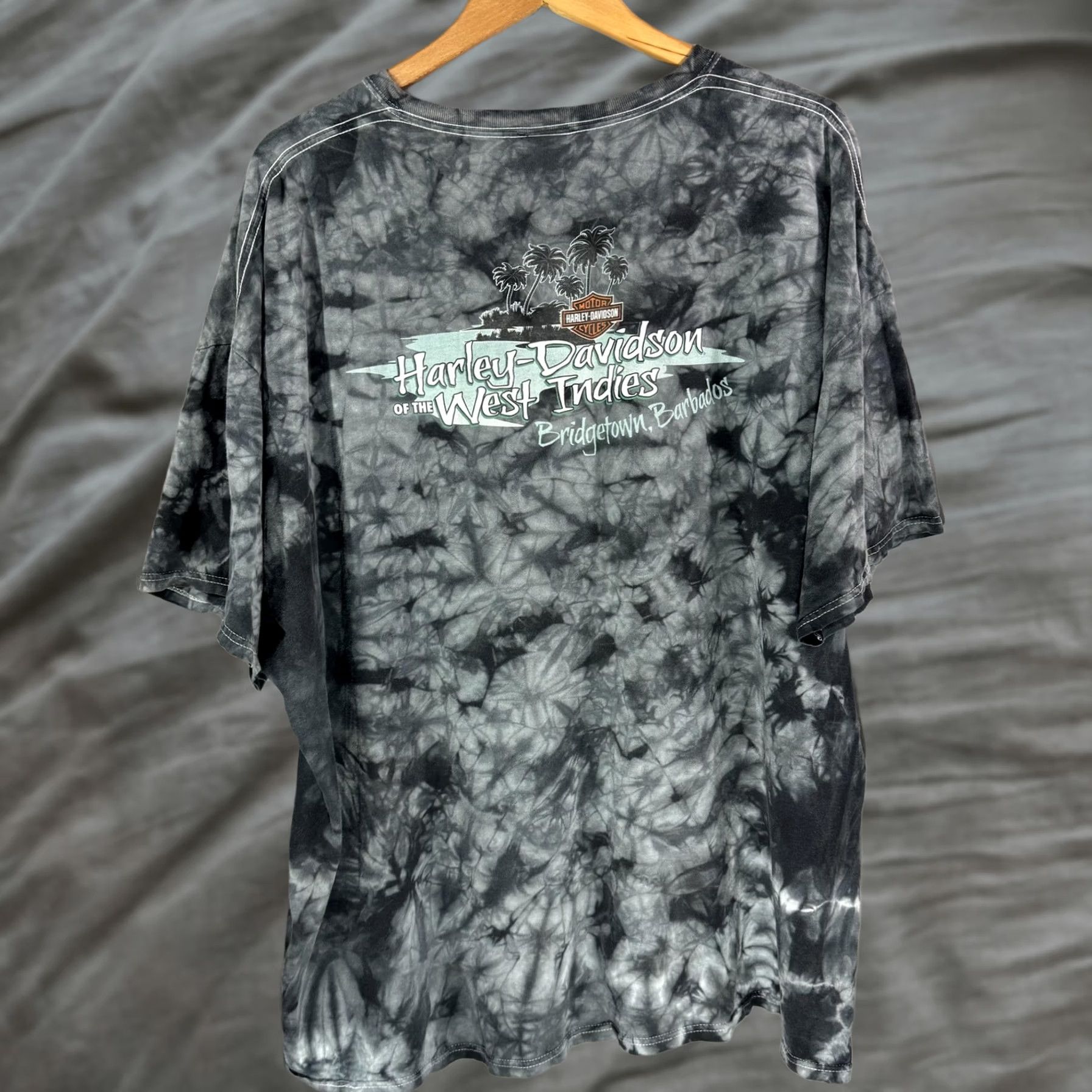 Harley Davidson Harley-Davidson Shirt Mens 3XL Tie Dye West Indies Barbados Motorcycle Biker Shirt Size US XXL / EU 58 / 5 - 1 Thumbnail