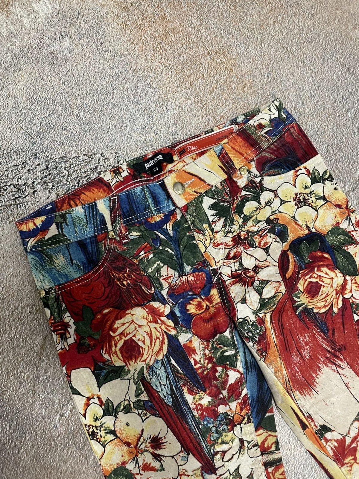 Just Cavalli Just Cavalli Vintage Chic Floral Jeggings Pants Size 28" / US 6 / IT 42 - 3 Thumbnail