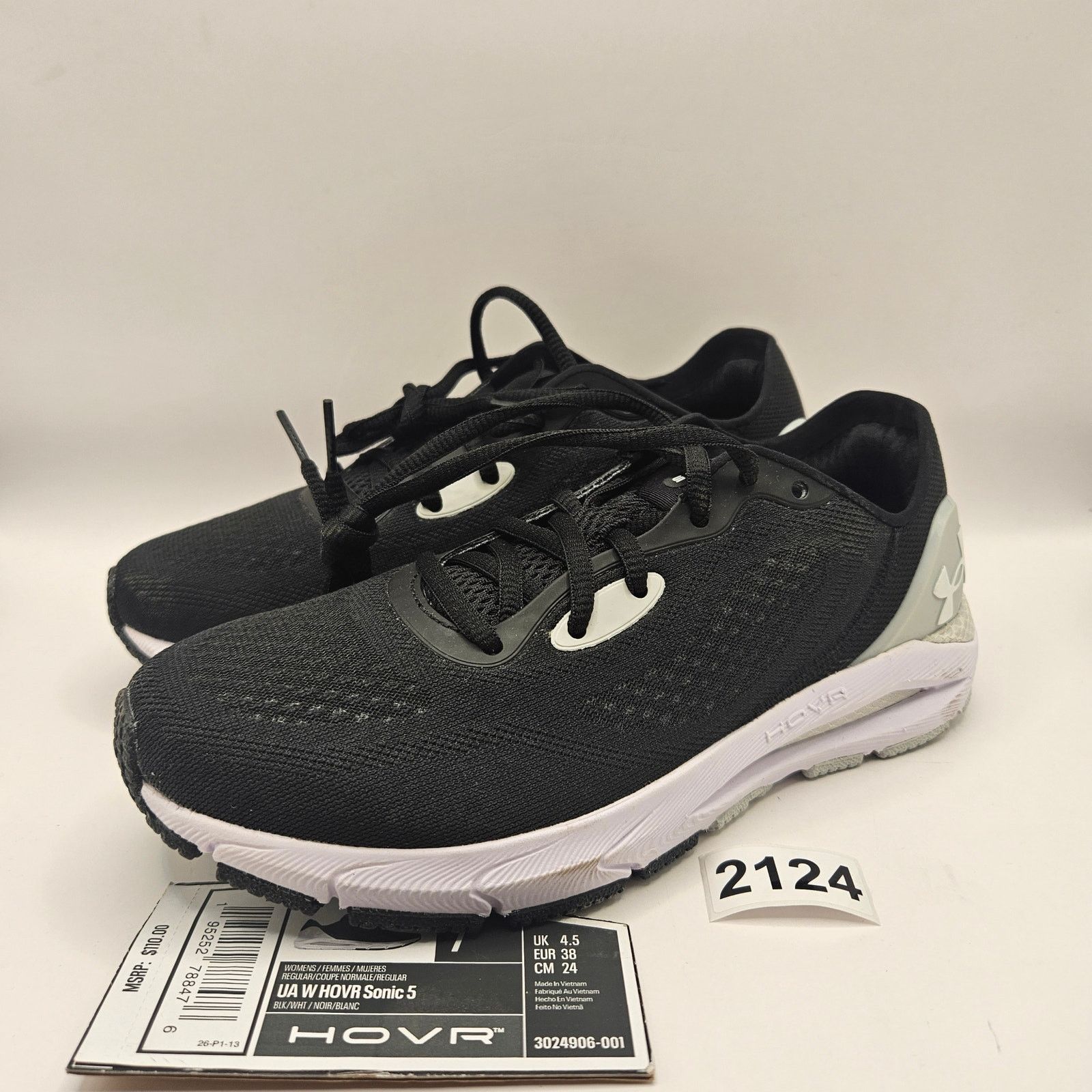 Under Armour UNDER ARMOUR WOMEN'S 7 HOVR SONIC 5 BLACK RUNNING SHOES NWOB Size US 7 / IT 37 - 1 Thumbnail