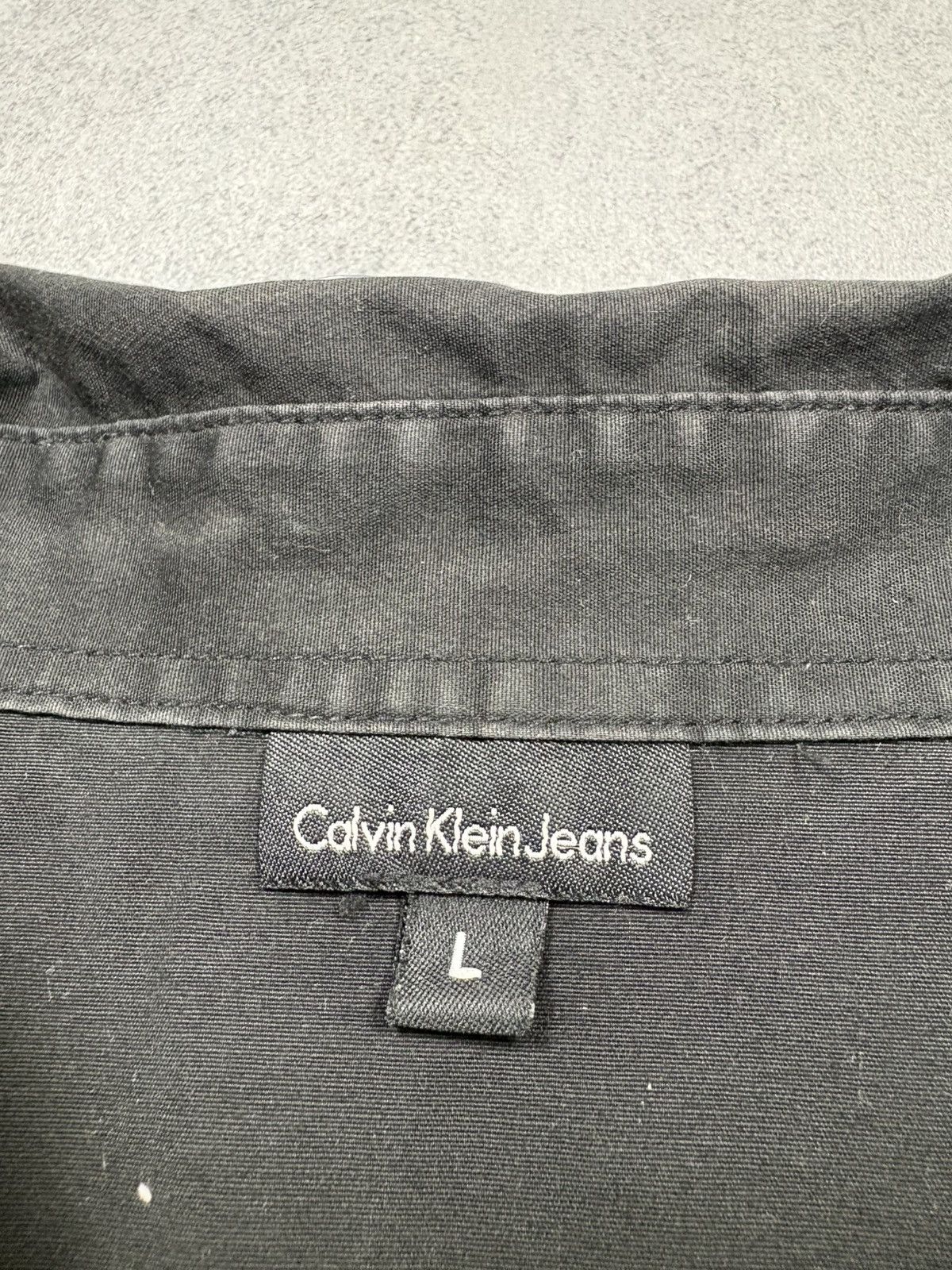 Calvin Klein Calvin Klein Jeans 00s Archival Eyelet Grommet Shirt Y2K VTG Size L / US 10 / IT 46 - 16 Thumbnail