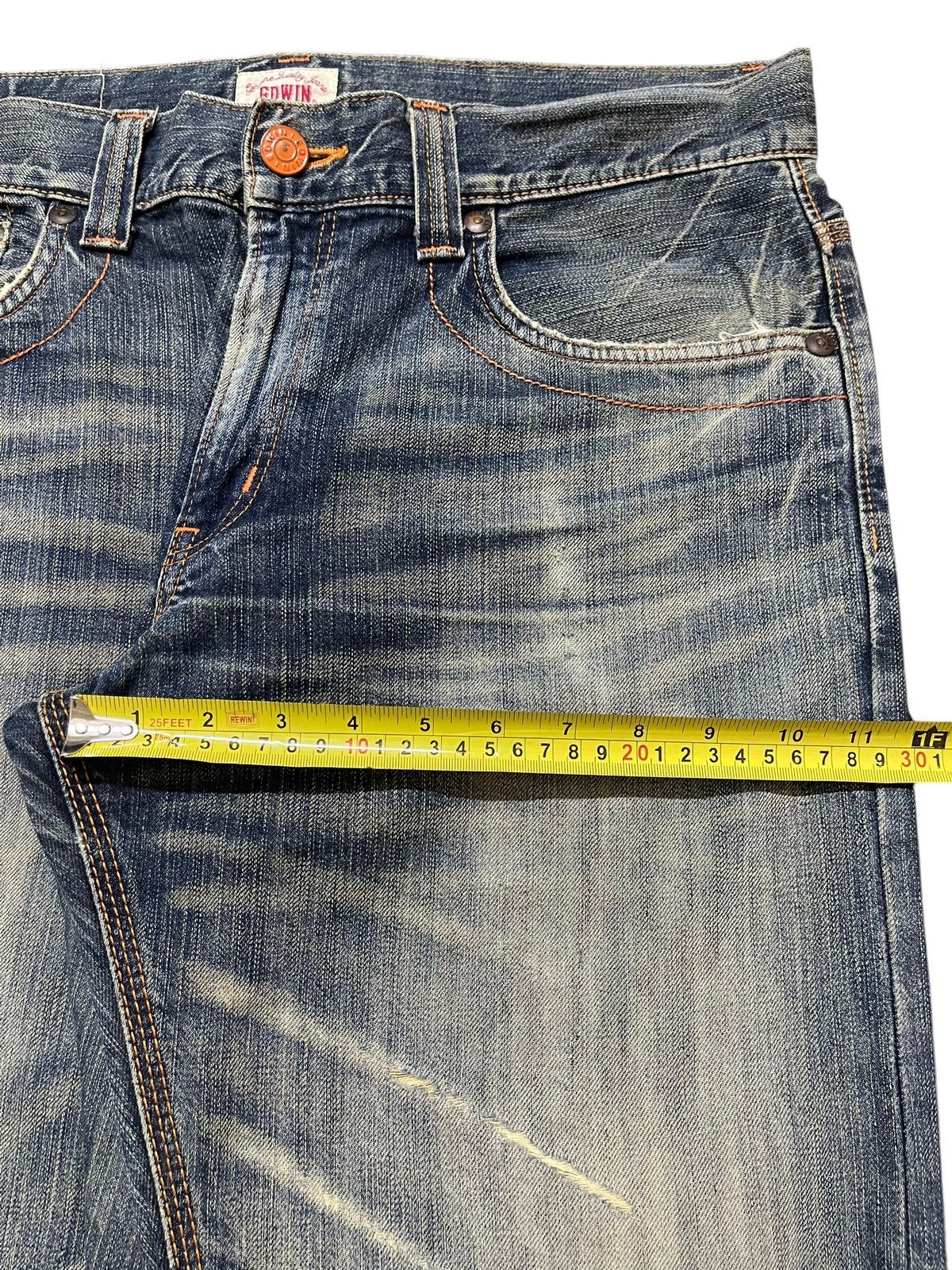 Edwin Vintage Edwin Faded Wash Style Distressed Baggy Jeans Size US 36 / EU 52 - 15 Thumbnail