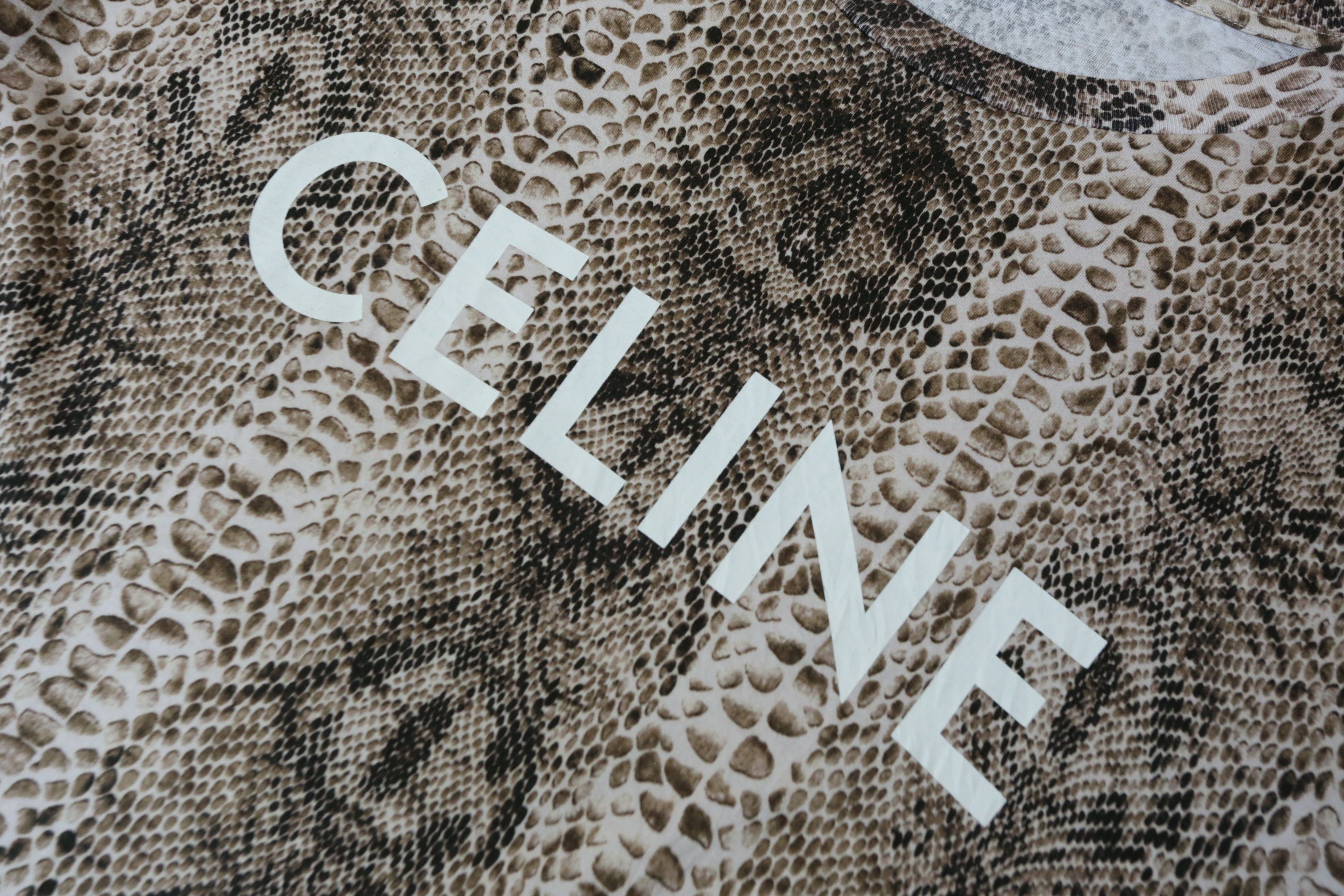 Celine × Hedi Slimane Celine - Hedi Slimane - S/S 22 - Serpent-Print Logo Tee Size US M / EU 48-50 / 2 - 3 Thumbnail