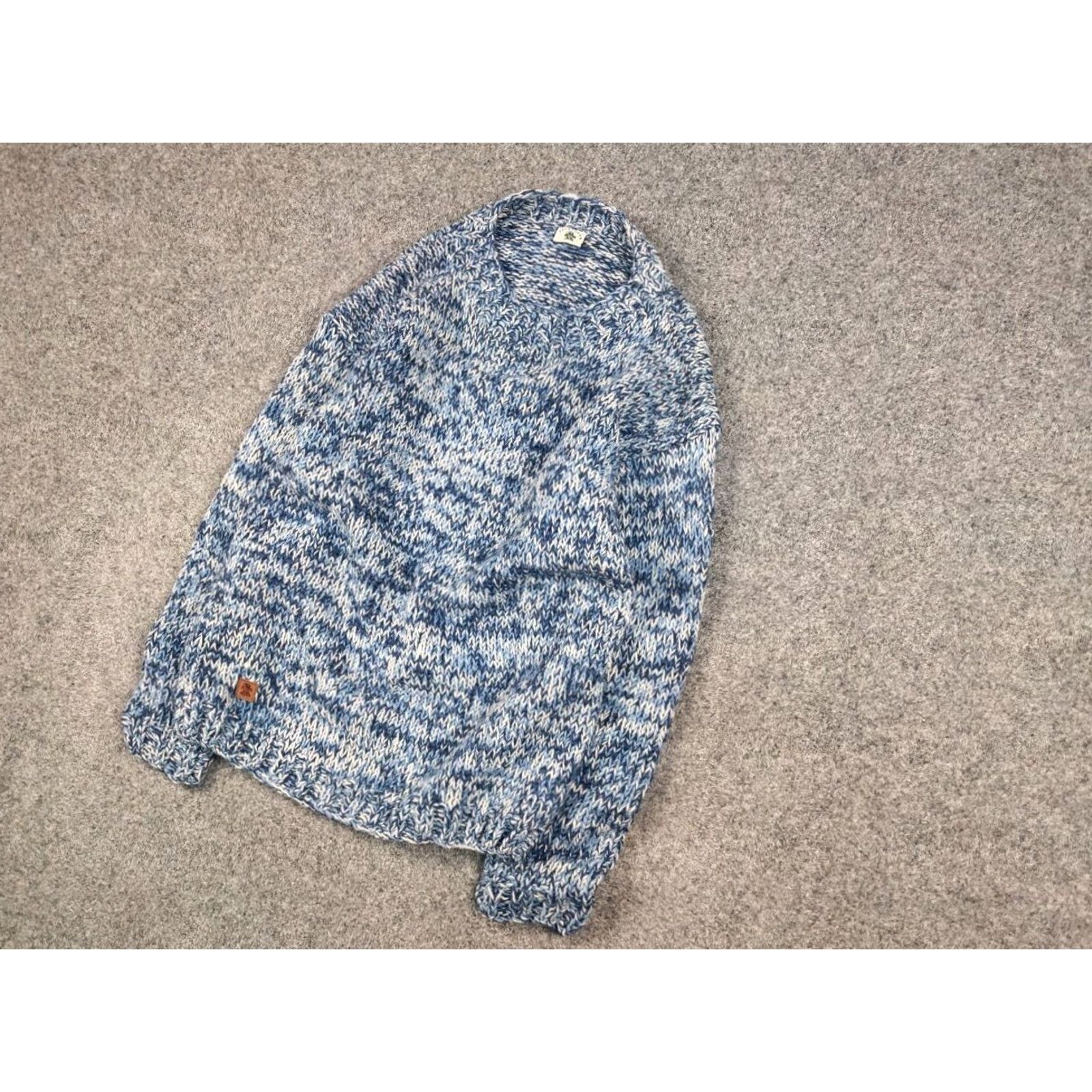 Vintage Pachamama Design Knit Wool Blue Pullover Sweater Size US L / EU 52-54 / 3 - 3 Thumbnail