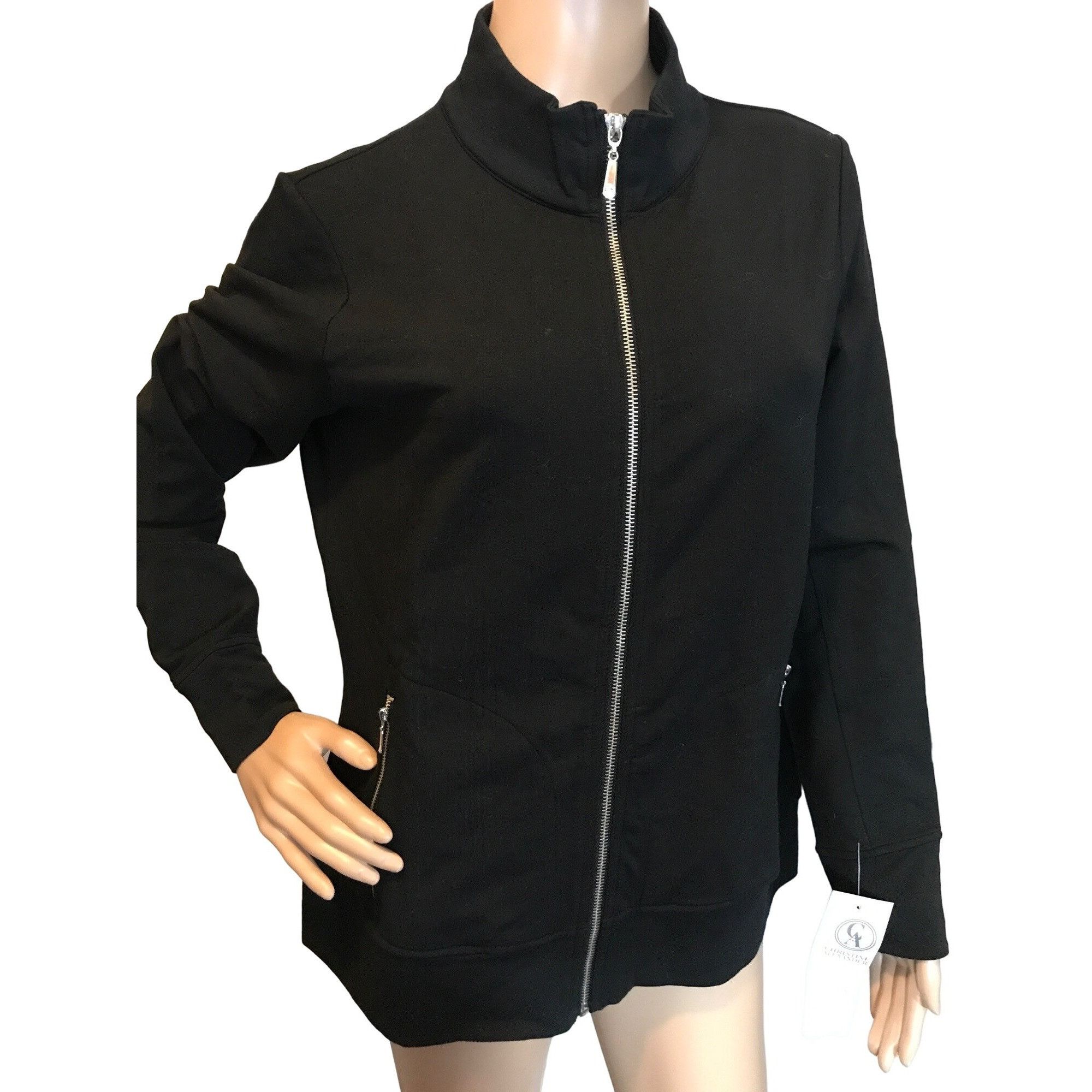 Vintage Christine Alexander Small Black Cotton Track Jacket Jog Scho Size S / US 4 / IT 40 - 2 Thumbnail