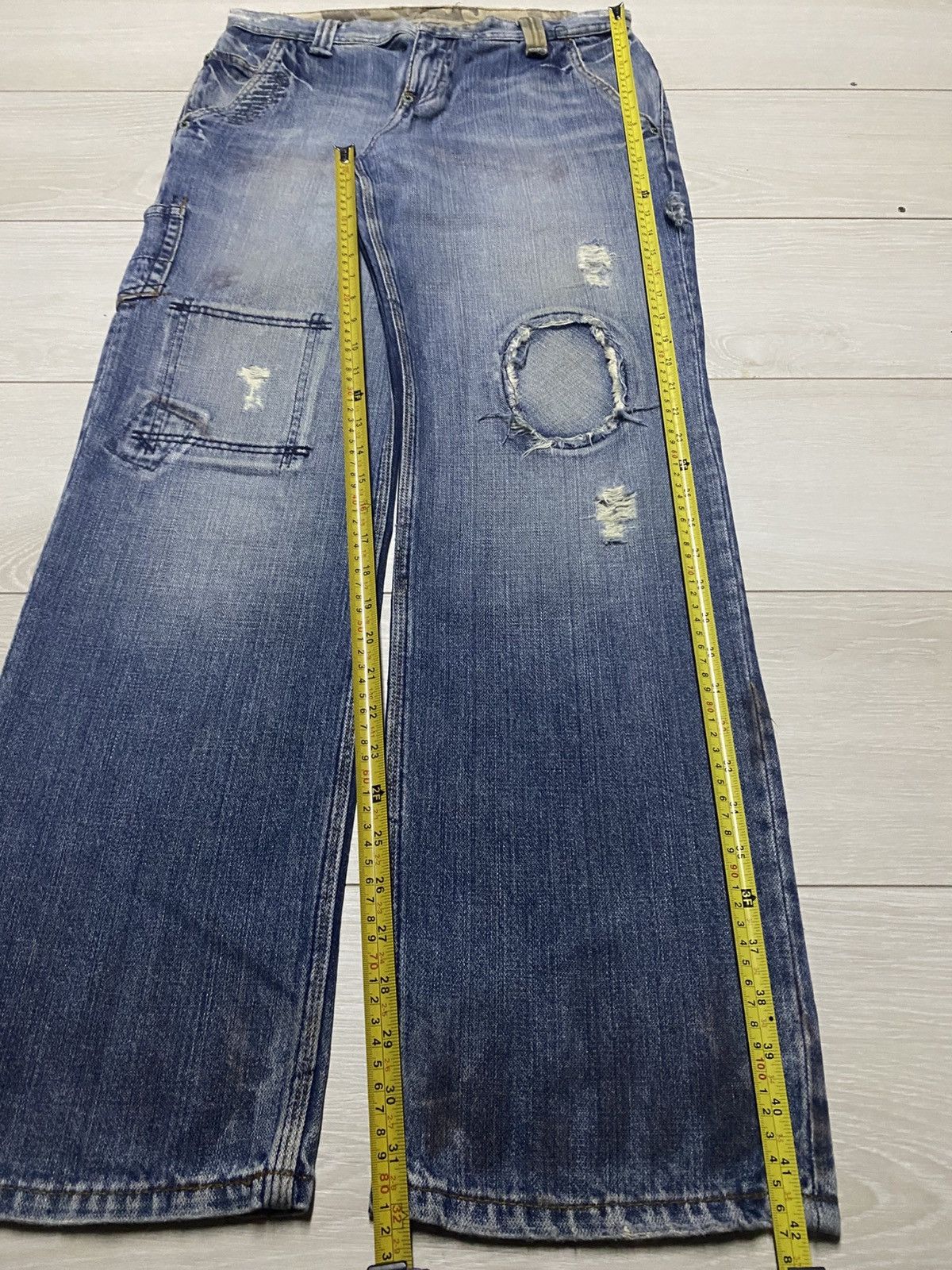 Maison Margiela Japanese Brand Patchwork Baggy Denim Margiela Style Size US 32 / EU 48 - 17 Thumbnail
