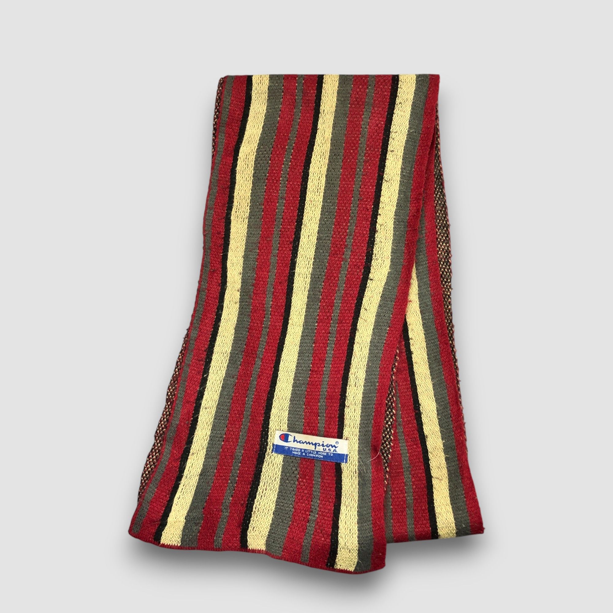Champion Vintage Champion Scarf Muffler Knit Wool Ribbed Knit Scarves Size ONE SIZE - 2 Thumbnail