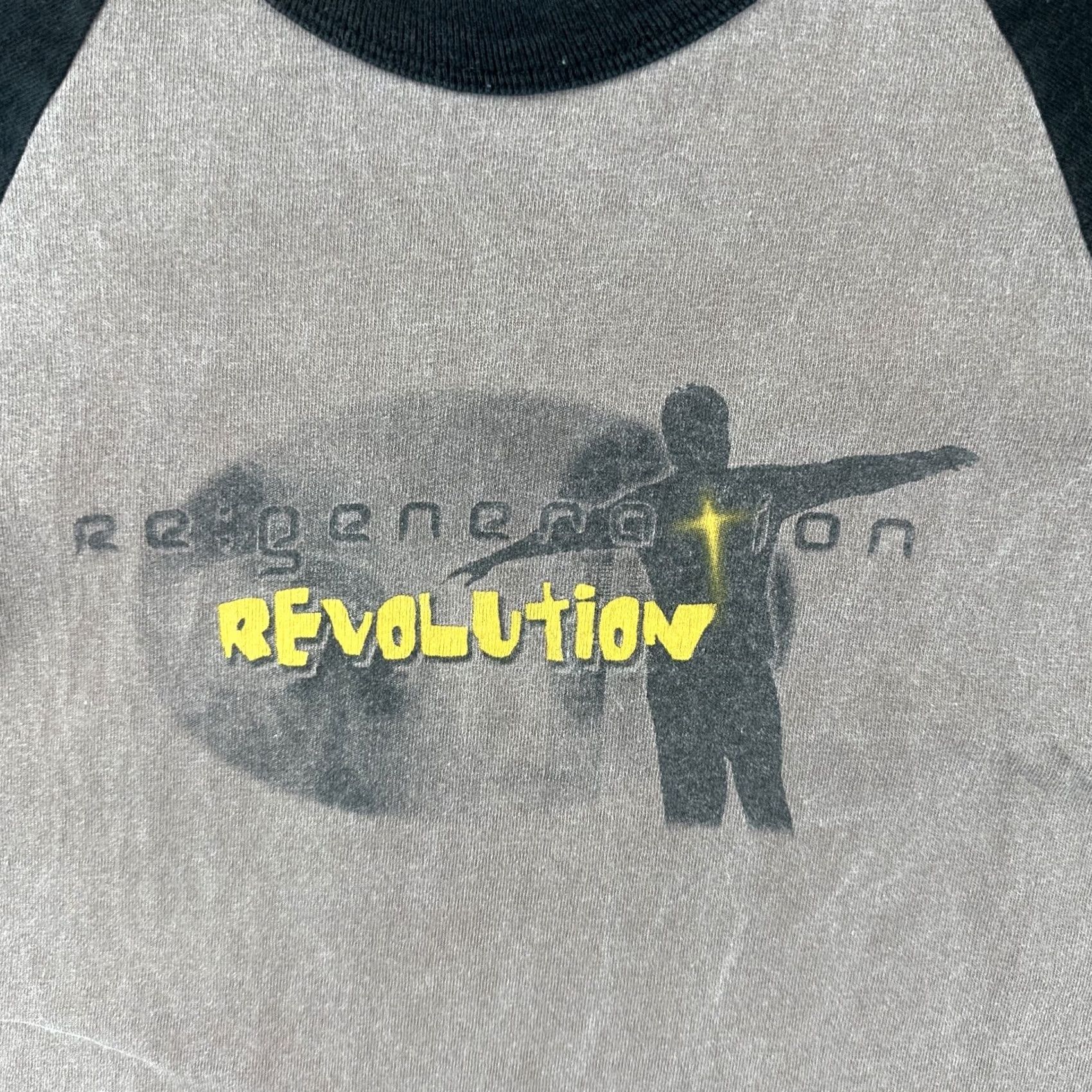 Vintage VINTAGE District Threads Mens S Baseball T Shirt Regeneration Revolution Jesus Tee Gray 1990s Sportswear/Beach Mens Size US S / EU 44-46 / 1 - 6 Thumbnail