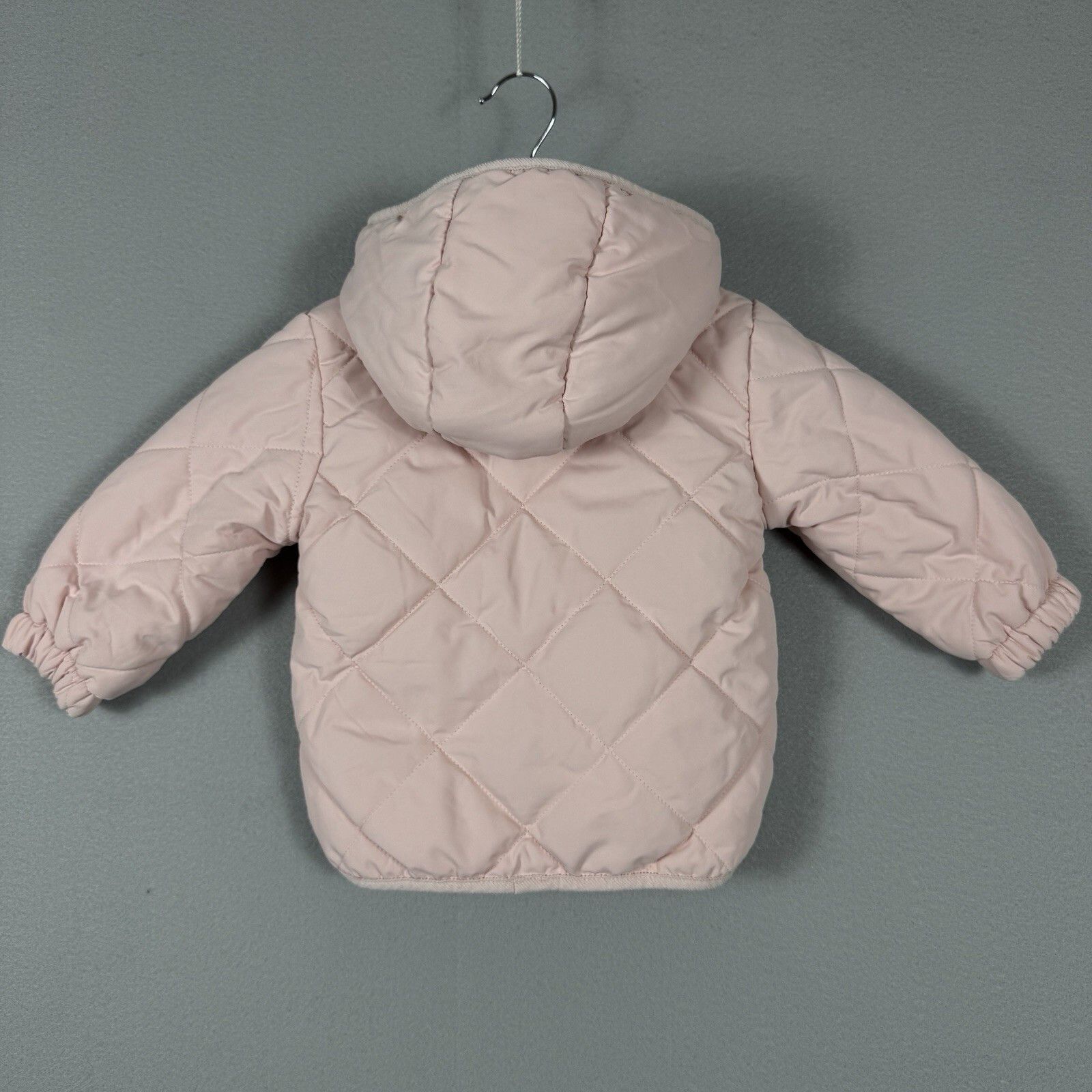 H&M H&M Baby 12-18Mon Pink Hooded Puffer Jacket Fall/Winter Size US XXS / EU 40 - 5 Thumbnail