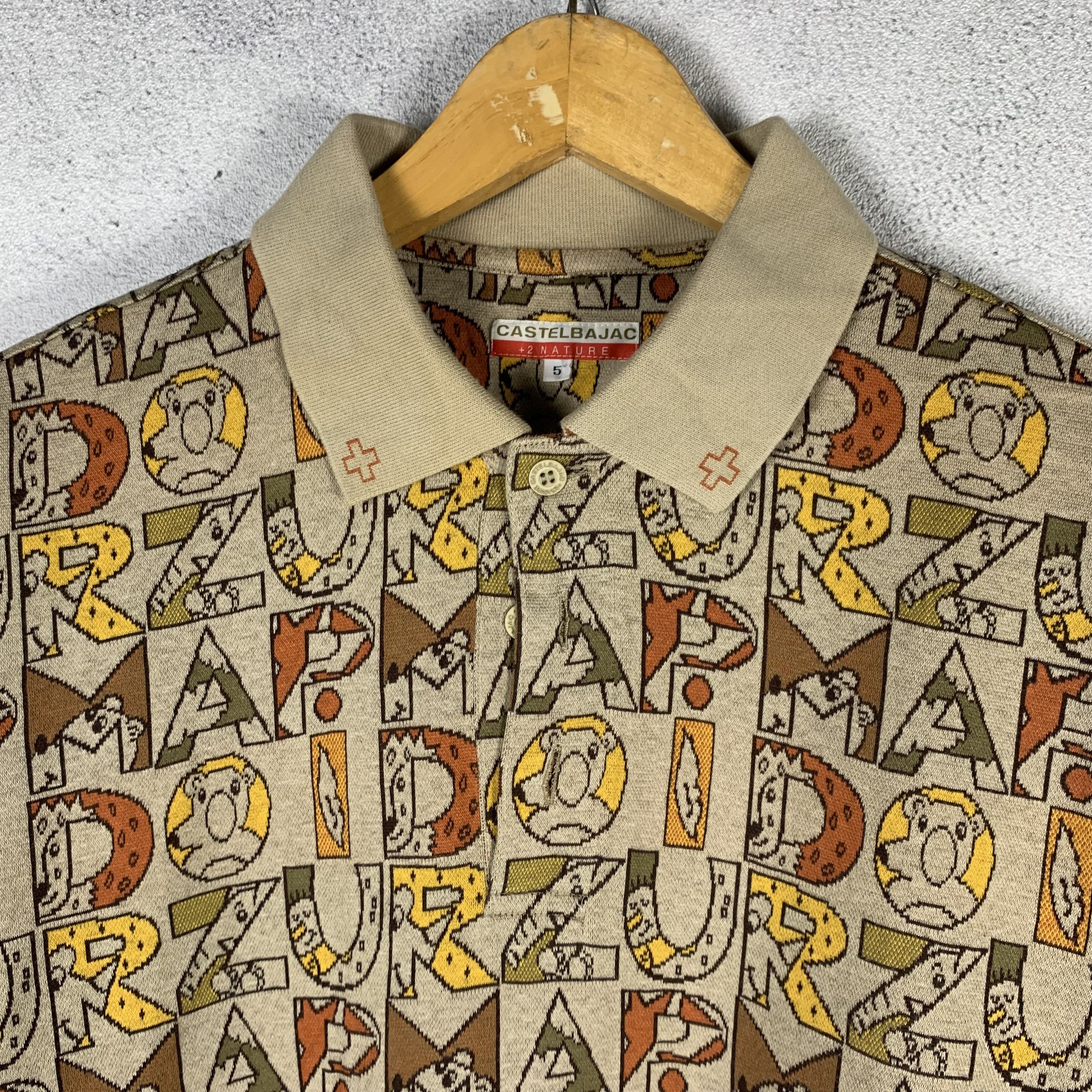 Jean Charles De Castelbajac Vintage Castelbajac Printed Longsleeve Polo Shirt Size US L / EU 52-54 / 3 - 2 Thumbnail