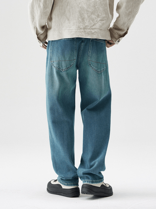 Japanese Brand × Jean American high street washed wide-leg trendy stretch jeans Size US 32 / EU 48 - 4 Thumbnail