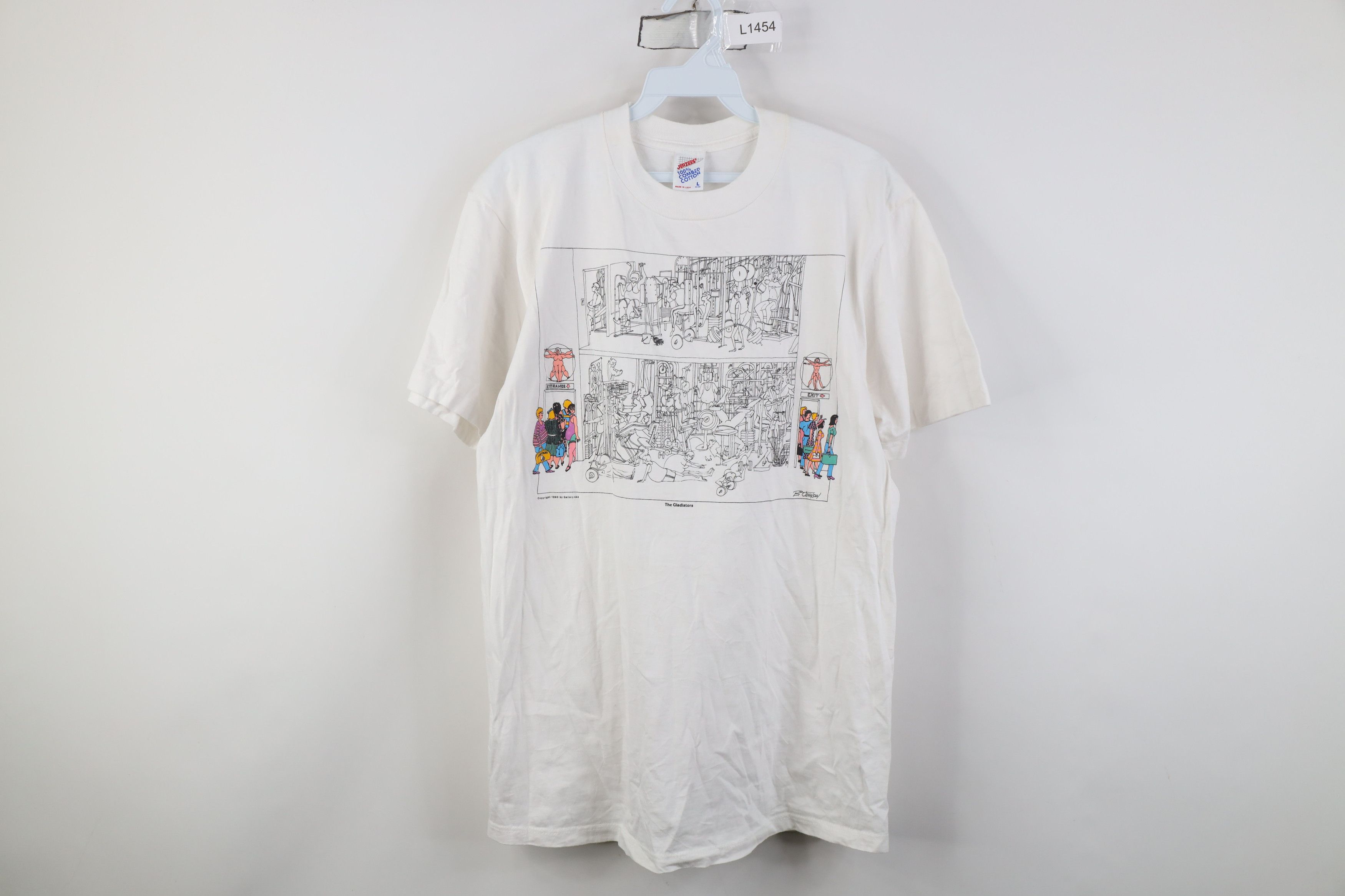 Vintage Vintage 90s Streetwear Comic Gym The Gladiators T-Shirt USA Size L / US 10 / IT 46 - 1 Thumbnail
