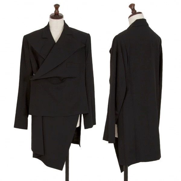 Yohji Yamamoto Yohji Yamamoto Wool jacket with a shape-shifting suit coll Size US M / EU 48-50 / 2 - 1 Thumbnail