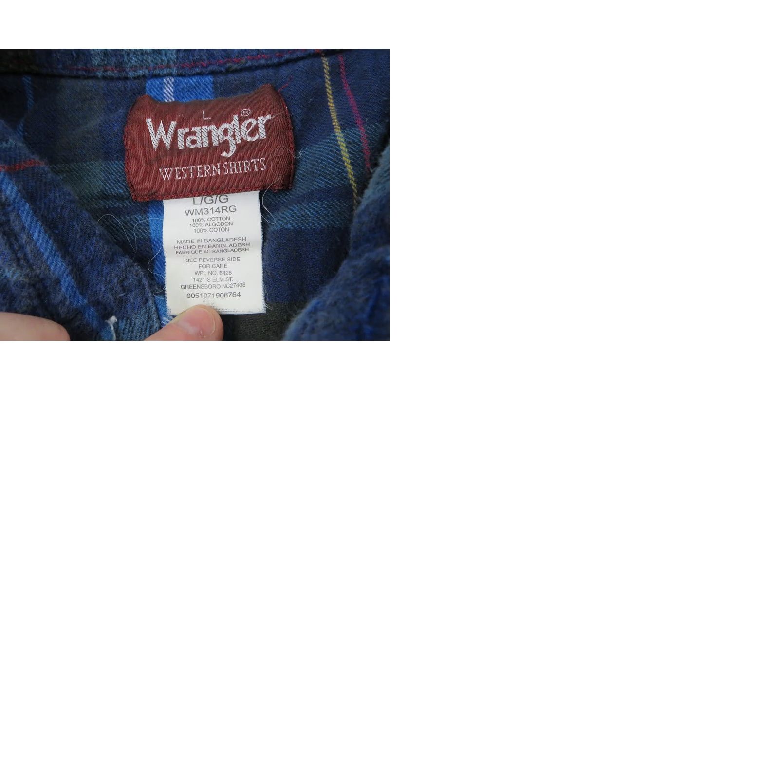 Wrangler VINTAGE Wrangler Plaid Pearl Snap Western Shirt Mens L Blue Flannel 70s 80s 90s Cowboy Grunge Hipster Long Sleeve Button Up Size US L / EU 52-54 / 3 - 9 Thumbnail
