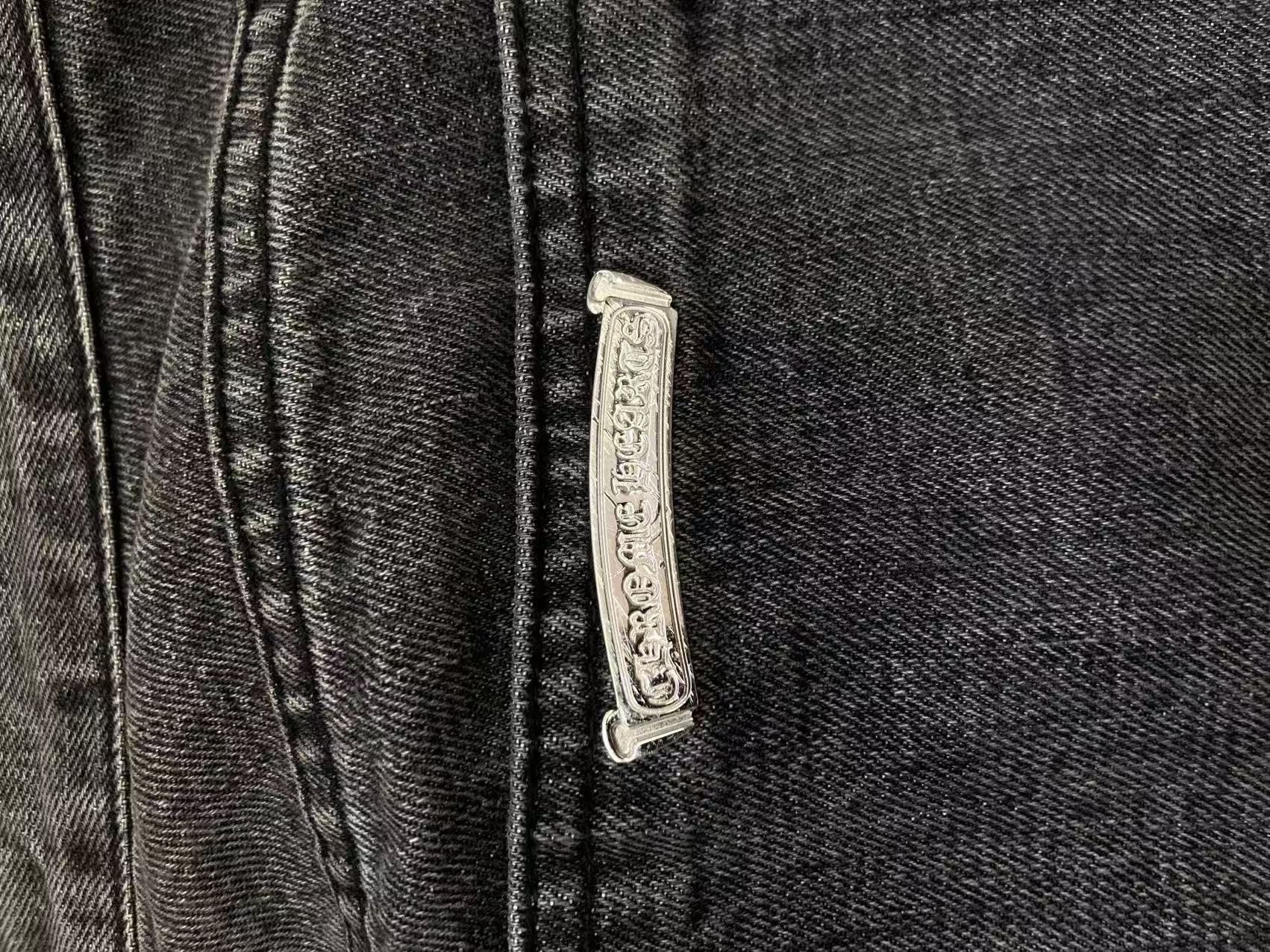 Chrome Hearts Chrome Hearts Black & White Cross Patch Flame Knee Jeans Size 38" / US 16 / IT 52 - 9 Thumbnail