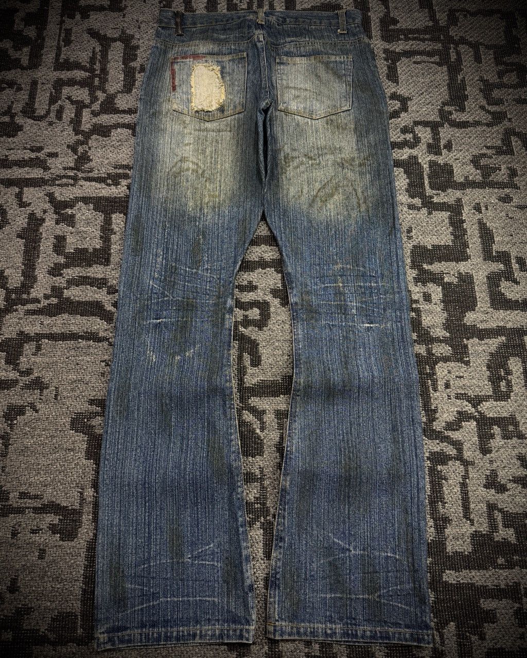 In The Attic In The Attic Dirty Distressed Multi-Zip Bootcut Denim Size US 33 - 2 Thumbnail