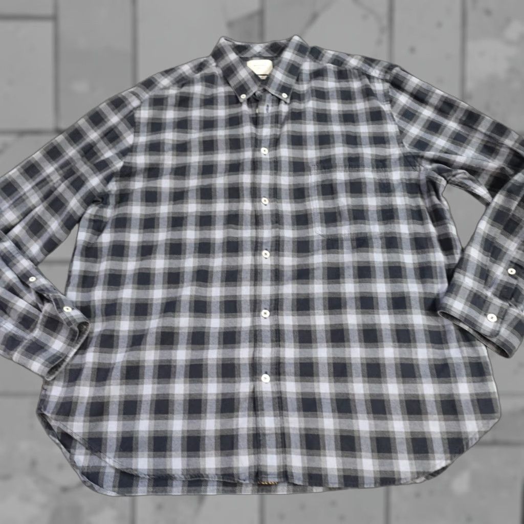 Billy Reid Billy Reid Shirt 2XL Blue Plaid 100% Cotton Button Down Made in Portugal Mens Shirt Size US XXL / EU 58 / 5 - 1 Thumbnail