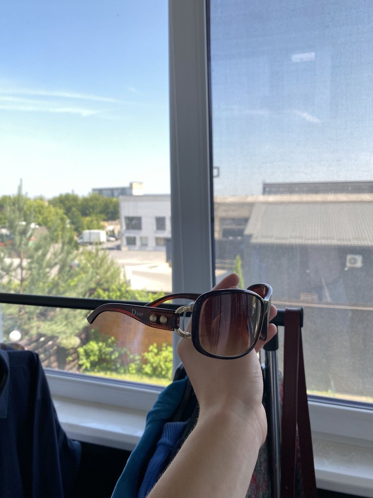Dior 🔥VINTAGE DIOR LOGO SUNGLASSES GLASSES MADE IN ITALY Size ONE SIZE - 3 Thumbnail