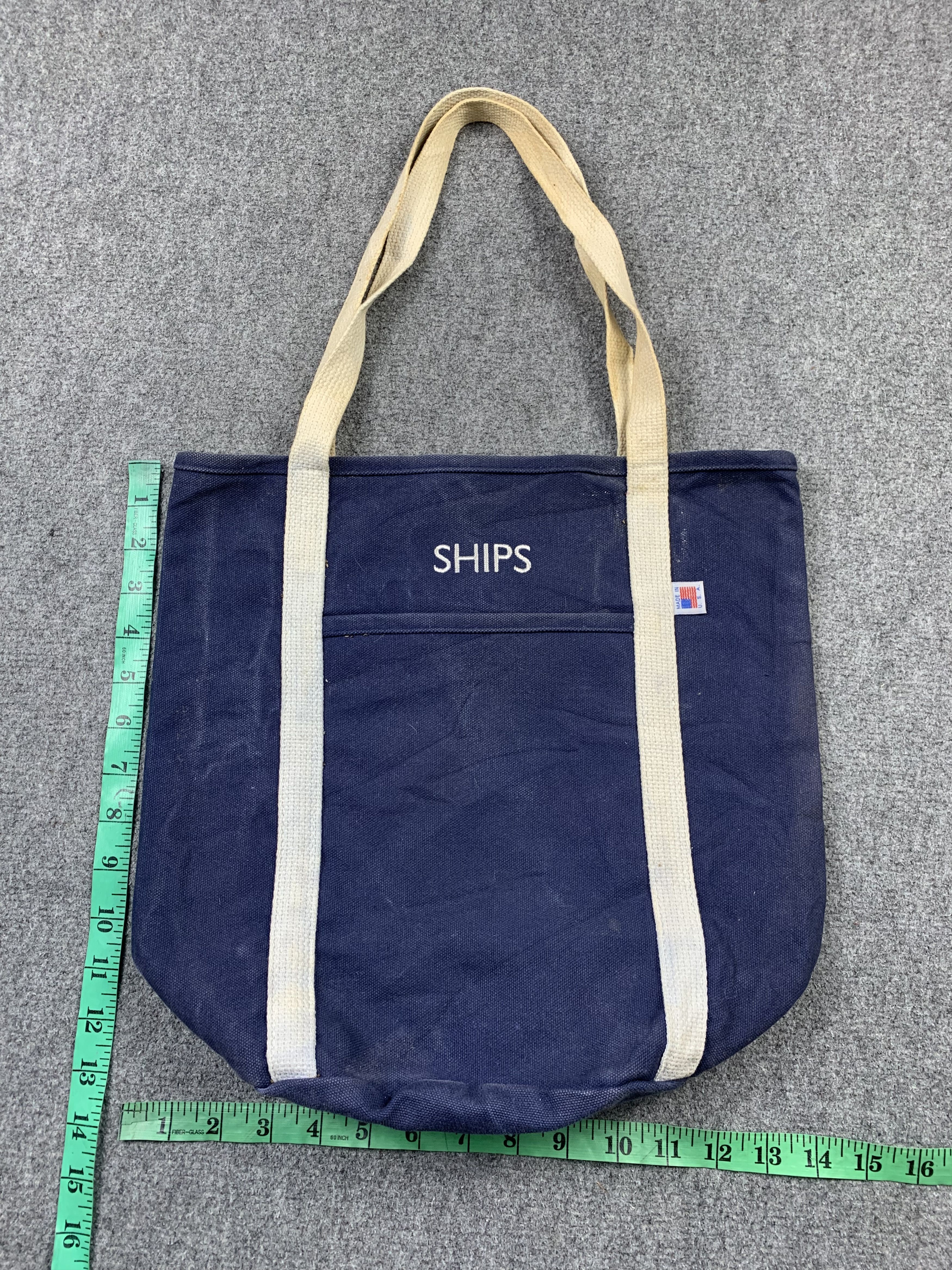SHIPS Vintage Ships Made In USA Canvas Totebag BG0101 Size ONE SIZE - 7 Thumbnail